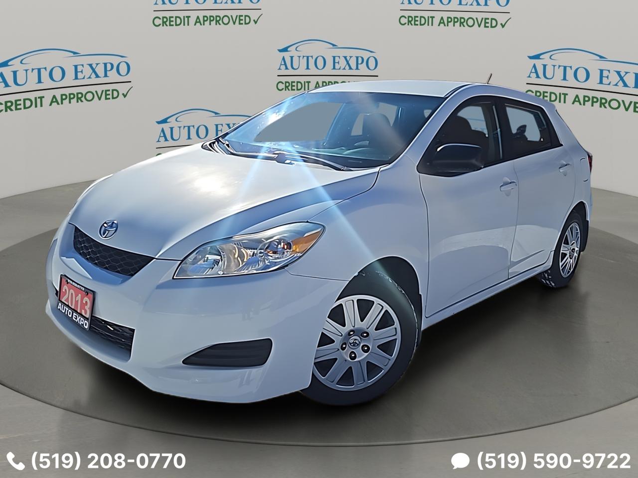 <p>SOLD,,,SOLD,,,SOLD</p><p>Looking for a versatile and reliable vehicle thats perfect for navigating Canadian winters? Auto Expo Inc. is proud to offer this exceptional 2013 Toyota Matrix, a compact wagon thats ready for anything. This Matrix comes in a clean white exterior with a comfortable grey interior. With only 89,000 km on the odometer, this car is barely broken in and offers years of dependable service. It is a certified pre-owned vehicle, giving you peace of mind with your purchase.</p><p>This Matrix is equipped to handle all your needs, boasting a fuel-efficient 4-cylinder engine and a practical 5-door design. Featuring a manual transmission and front-wheel drive, youll experience a connected and engaging driving experience. Whether youre commuting to work, running errands around town, or heading out for a weekend adventure, this Matrix is up to the task.</p><p>Here are five reasons why this Toyota Matrix is a must-see:</p><ul><li><strong>Low Kms:</strong> Enjoy the benefits of a vehicle that has been driven with care.</li><li><strong>Certified:</strong> Drive with confidence knowing this car has met our strict standards.</li><li><strong>New Winter Tires:</strong> Ready to tackle the snow and ice with brand-new winter tires, providing superior grip and safety.</li><li><strong>Bluetooth:</strong> Seamlessly connect your phone for hands-free calling and audio streaming.</li><li><strong>A/C:</strong> Stay cool and comfortable during those summer months.</li></ul><p><strong><em>Powered by AutoIntelligence&trade;</em></strong> Vehicle information has been generated using artificial intelligence and is provided for informational purposes only. While efforts are made to ensure accuracy, please confirm all details directly with the dealer.</p><ol><li>We Finance,,,<p><a href=https://vhr.carfax.ca/?id=UtCpj4VLd4jLufa8QUJSSLC6AKr6GFb/&_jstate=PxI2DHNk_lIvHhXVe3VIQT8SNgxzZP5SLx4V1Xt1SEH5cvzCF-VBt_xVS-ui8_TFlnsEURpiwNGaVVxzWFaGADcNcJQZU8At7nIjHz-5jAlg3DperideEvzTQStTs9eRx_SMjktlF2JTsu2Eyo8NxM0BPt5THpIq5SaWrwYVBmLZq5NYvkiwA1de4QDxVTffSdhfCeCX-jJZxPZEN8YHrRWXUfV-28IA7WtbWuQSQc-oKHNjlF7pIWo-rJdf_j2V859AHPaUBvKgVf8DbgLHBf3lGTiTCltWbyR9-qzi-YGZu-40auMEehJJNmrRczs_pe0H3oVsVvJQI7Q-yZm0w8UjyVa2ZpNxvjO1A0_wSBndadM9g3svK1EwygD4H9DbfPQUchKkgFKB7sZGyNCf-DNG1G2Zk4a-GT5zu0s0vIBN8cTWCLXWjEMk8Ua2m486 target=_blank rel=noopener>OMVIC Licensed, UCDA & Carfax Member,,,</a></p><p><em>we specialize in Domestic and import vehicles! Our wide selection offers something for every need and budget!</em></p><p><em>Visit us @ 450 Belmont Ave, West Kitchener!</em></p></li></ol>