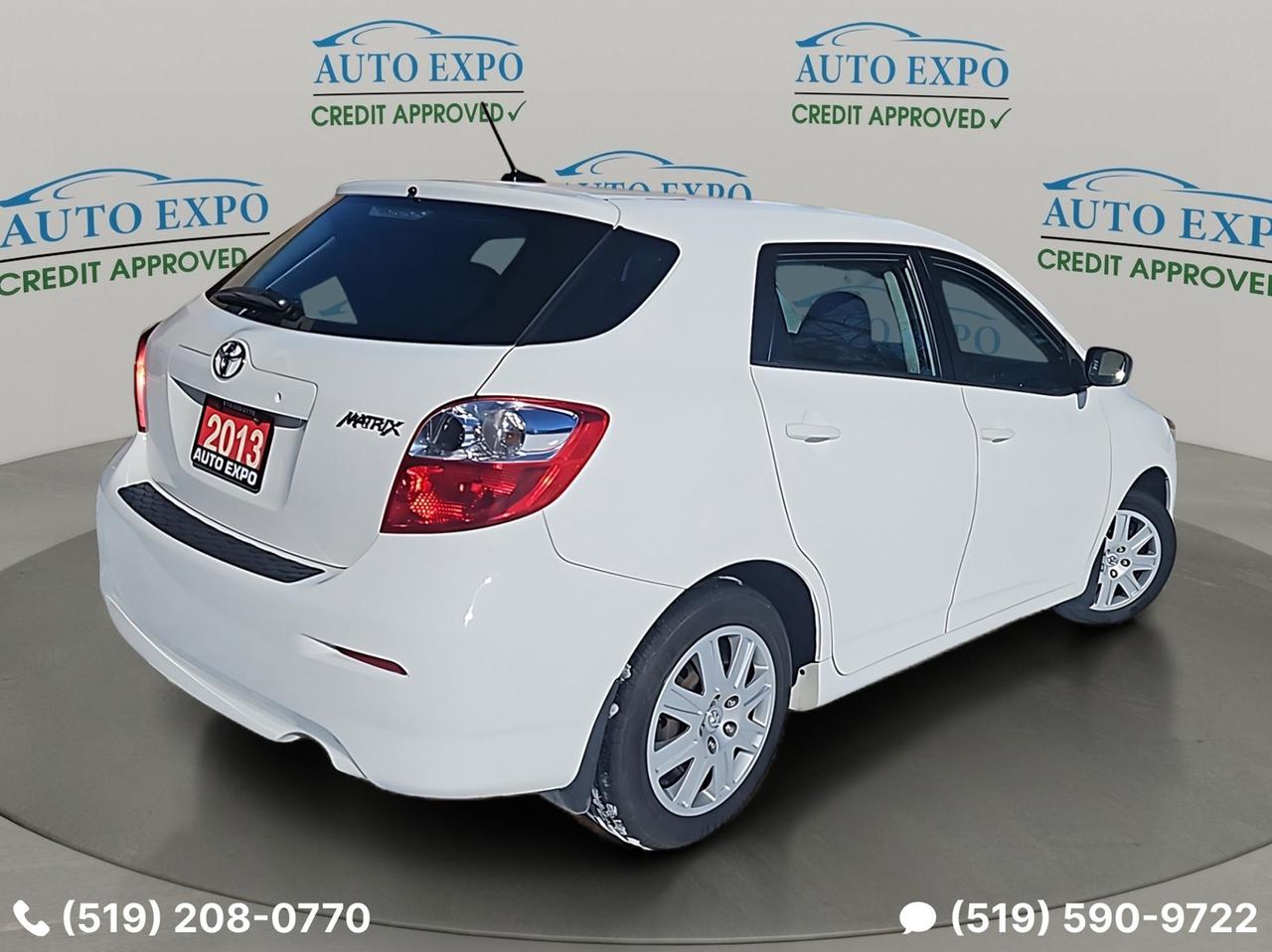 2013 Toyota Matrix Low Km's,Certified,New Winter Tires,Bluetooth,A/C