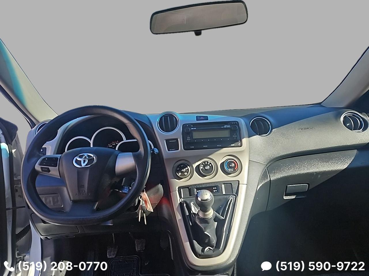 2013 Toyota Matrix Low Km's,Certified,New Winter Tires,Bluetooth,A/C