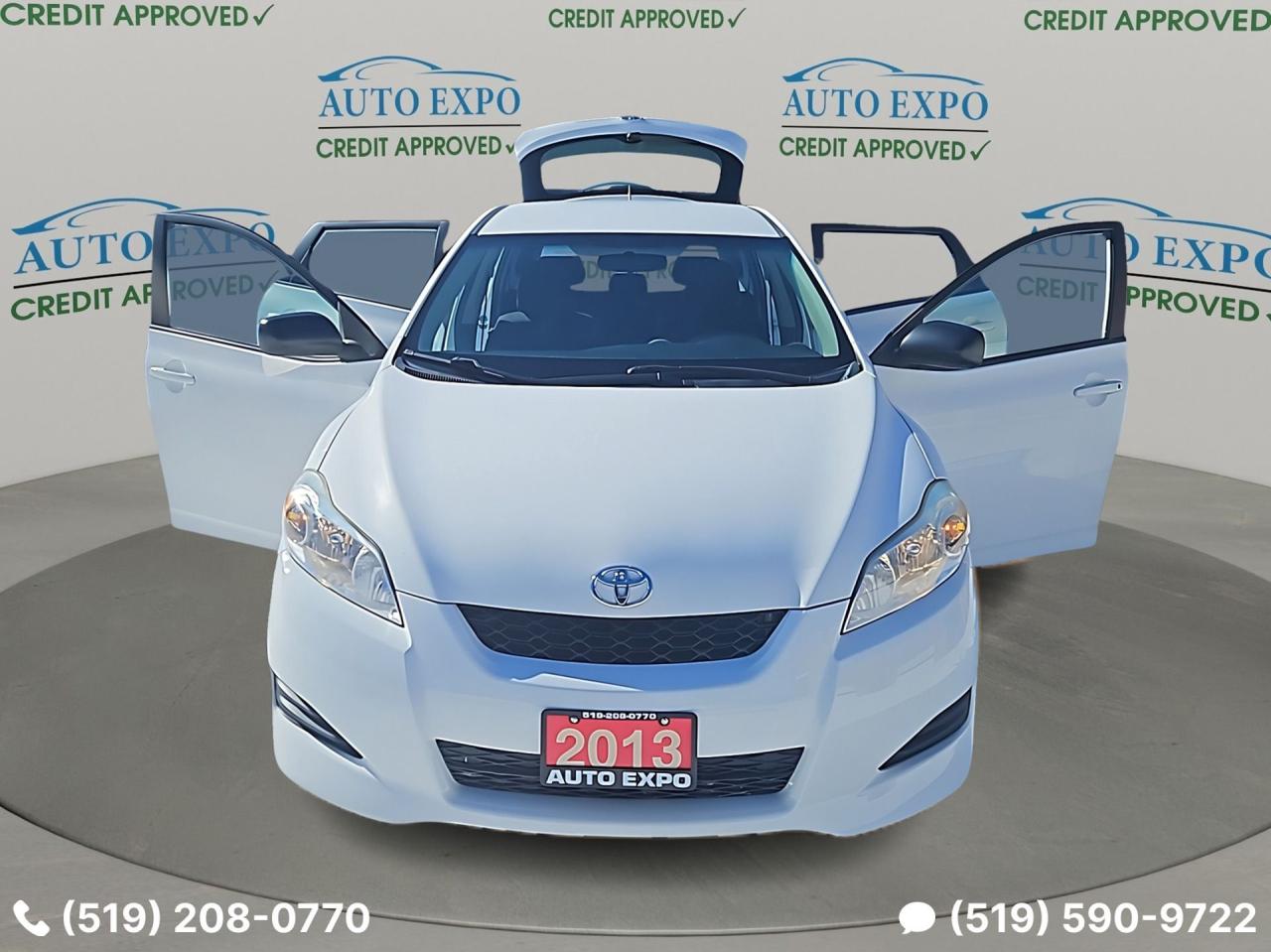 2013 Toyota Matrix Low Km's,Certified,New Winter Tires,Bluetooth,A/C