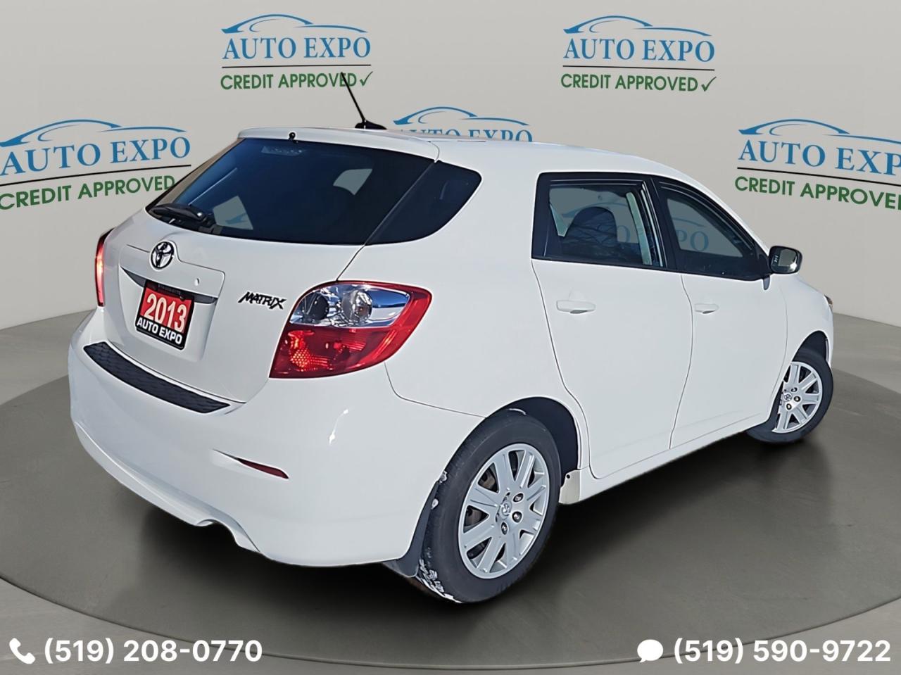 2013 Toyota Matrix Low Km's,Certified,New Winter Tires,Bluetooth,A/C