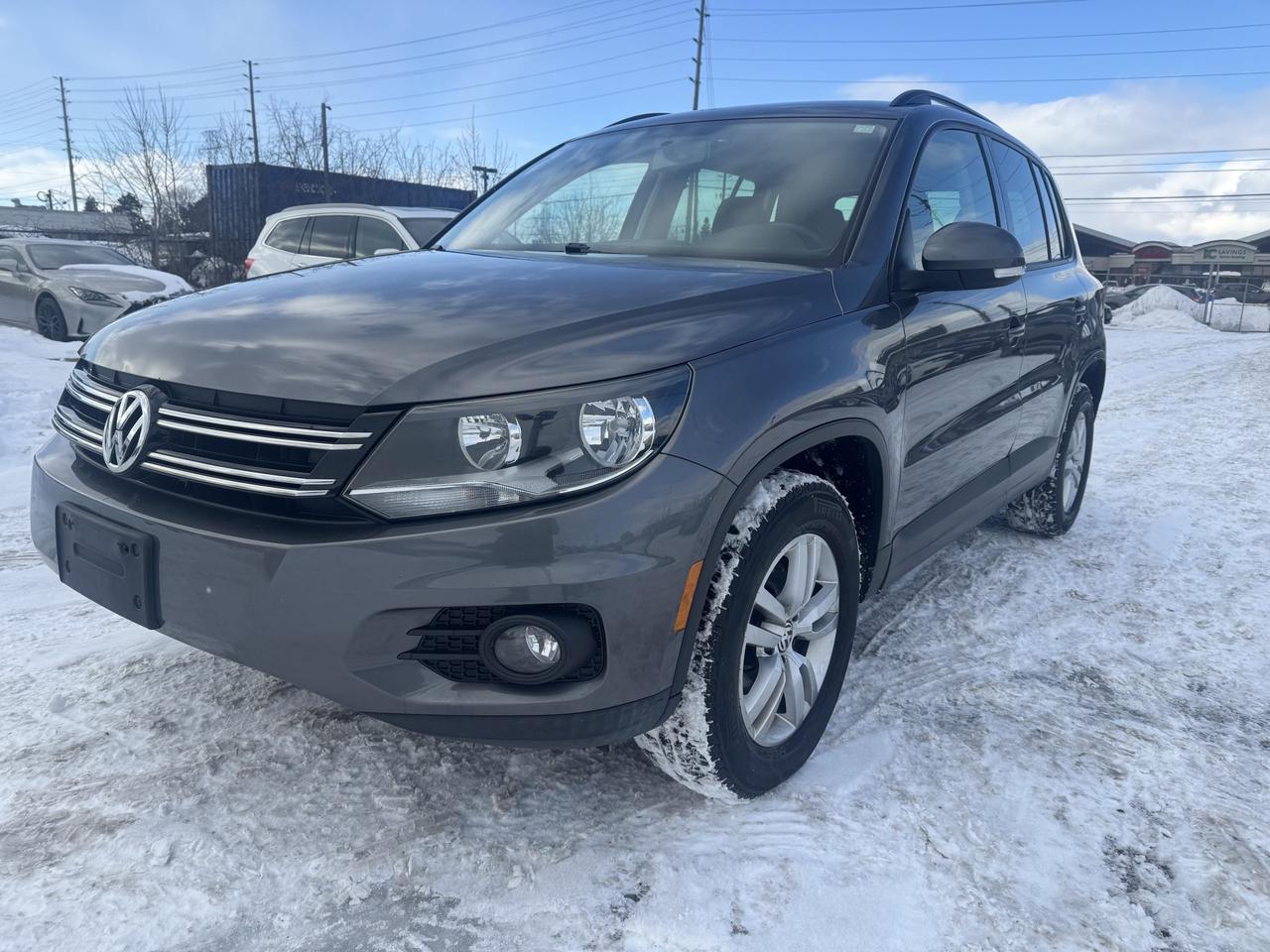 <div>2015 VW Tiguan comes in excellent condition,,,, ONE OWNER ONLY,,,,,LOW KILOMETRES,,, CLEAN CARFAX REPORT,,,runs & drives like brand new.....Fully certified included in the price, HST & Licensing extra, this vehicle has been serviced in 2016, 2017 2018, 2019, 2020 & up to recent in VW Store...Financing available with the lowest interest rates and affordable monthly payments............Please contact us @ 4 1 6 5 4 3 4 4 3 8 for more details....At Rideflex Auto we are serving our clients across G.T.A, Toronto, Vaughan, Richmond Hill, Newmarket, Bradford, Markham, Mississauga, Scarborough, Pickering, Ajax, Oakville, Hamilton, Brampton, Waterloo, Burlington, Aurora, Milton, Whitby, Kitchener London, Brantford, Barrie, Milton.......</div><div>Buy with confidence from Rideflex Auto... &nbsp; &nbsp; &nbsp; &nbsp;</div><div><br></div><div><br></div>
