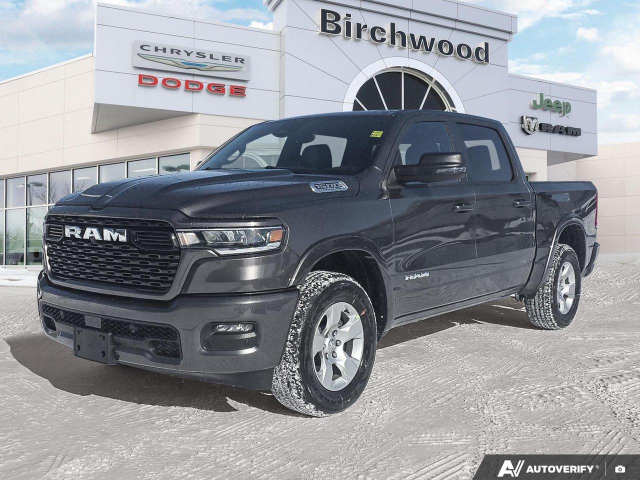 Trailer Sway Control
Brake Assist
Advanced Brake Assist
Electronic Stability Control
Hill Start Assist
Traction Control
Electronic Roll Mitigation
Advanced multistage front air bags
Front height adjusting shoulder belts
Supplemental side air bags
Child Seat Anchor SystemLATCH Ready
4wheel antilock disc brakes
Supplemental front seatside air bags
Supplemental side curtain front and rear air bags
Experience the future of pickup trucks with the 2026 Ram 1500 Big Horn. This cutting-edge vehicle combines power, efficiency, and advanced technology to redefine your driving experience.

Key Features:
- 3.6L Pentastar VVT V6 engine with eTorque for enhanced performance and fuel efficiency
- 4G LTE Wi-Fi Hot Spot for seamless connectivity on the go
- Uconnect 5 system with 8.4 display, featuring Apple CarPlay and Android Auto
- Advanced safety features including Blind Spot Detection and Collision Mitigation
- Adaptive cruise control for a more relaxed driving experience
- Smart Device Remote Engine Start for convenience
- 18 aluminum wheels and chrome power-folding side mirrors for a stylish look

Dont miss out on this incredible opportunity to own the latest in truck innovation. Reserve your 2026 Ram 1500 Big Horn today or contact us to schedule a test drive. Our team at Birchwood Chrysler Dodge Jeep Ram is ready to answer any questions and help you experience the future of driving.
Birchwood Chrysler Dodge is your choice for New Chrysler, Dodge, Jeep, RAM vehicles in Winnipeg. 
 
With us, Experience is Everything. Complete as much or as little of your purchase online as you like. All pricing you see is what you pay. No hidden fees. All new vehicle special offers and discounts are already calculated in the pricing. On our website you can choose payment options and terms knowing these are transparent and accurate.

Start your purchase online to build your exact pricing to your specifics like how much money down, vehicle trade and any accessories or added optional protection that suits your needs.

Any questions let us know by calling (204) 774-4444, wed love to send you a video to clarify any questions about a vehicle!

Visit us in store at 90-3965 Portage Ave in the Birchwood Autopark.

Dealer permit #5686
Dealer permit #5686