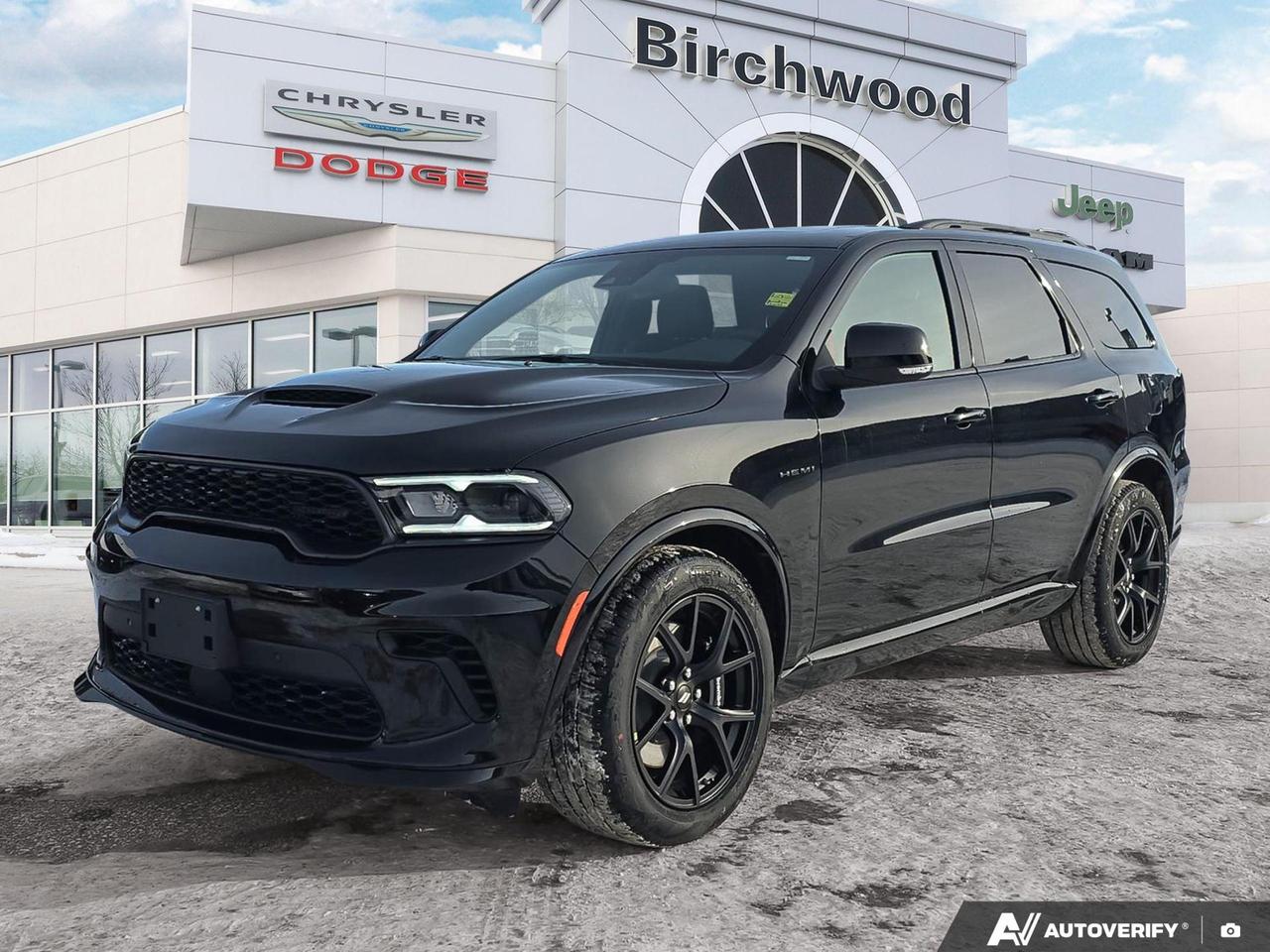 LED low/highbeam headlamps
Pushbutton start
ParkSense Front and Rear Park Assist with stop
BlindSpot and CrossPath Detection
ParkView Rear BackUp Camera
Rear seat reminder alert
Advanced multistage front air bags
Supplemental front seatmounted side air bags
Supplemental side air bags
Supplemental drivers knee blocker air bag
Supplemental sidecurtain air bags
Enhanced Accident Response System
Experience the future of power and luxury with the 2026 Dodge Durango GT HEMI V8 Premium. This cutting-edge SUV combines raw performance with sophisticated technology to deliver an unparalleled driving experience.

Key Features:
- Powerful 5.7L HEMI V8 engine with 8-speed automatic transmission
- Advanced all-wheel drive system for superior handling
- Spacious interior with seating for 6 passengers
- 10.1 Uconnect 5 Nav display with wireless connectivity
- Blacktop Redline and Tow N Go packages for enhanced style and capability
- 4-year complimentary maintenance plan included
- 4G LTE Wi-Fi hotspot for constant connectivity
- ParkSense with Stop front and rear parking sensors

Ready to experience the next level of SUV performance? Reserve your 2026 Dodge Durango GT HEMI V8 Premium today or contact Birchwood Chrysler Dodge Jeep Ram to schedule a test drive. Our team is standing by to answer any questions and help you start your journey with this exceptional vehicle.
Birchwood Chrysler Dodge is your choice for New Chrysler, Dodge, Jeep, RAM vehicles in Winnipeg. 
 
With us, Experience is Everything. Complete as much or as little of your purchase online as you like. All pricing you see is what you pay. No hidden fees. All new vehicle special offers and discounts are already calculated in the pricing. On our website you can choose payment options and terms knowing these are transparent and accurate.

Start your purchase online to build your exact pricing to your specifics like how much money down, vehicle trade and any accessories or added optional protection that suits your needs.

Any questions let us know by calling (204) 774-4444, wed love to send you a video to clarify any questions about a vehicle!

Visit us in store at 90-3965 Portage Ave in the Birchwood Autopark.

Dealer permit #5686
Dealer permit #5686