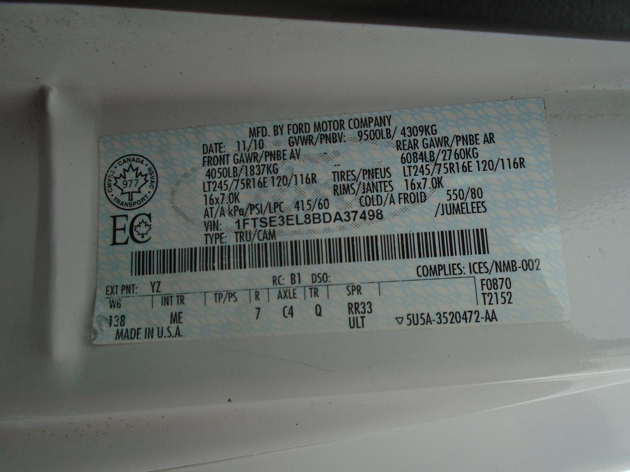 2011 Ford Econoline E-350 Super Duty Commercial Photo