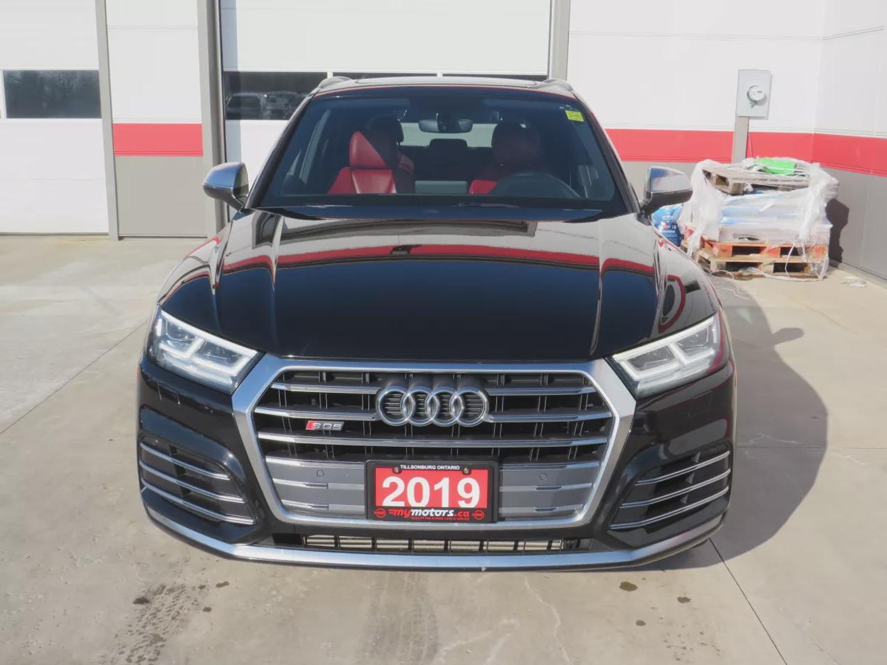 2019 Audi SQ5 Progressiv  | 349 Horsepower | Clean Title | No Accidents | Safety Certified | AWD | Alloy Rims | Red Leather Interior | Navigation | Panoramic Sunroof | Push Button Start | Power Seats/Lumbar | Heated Seats | Heated Steering Wheel | Power Tailgate Photo