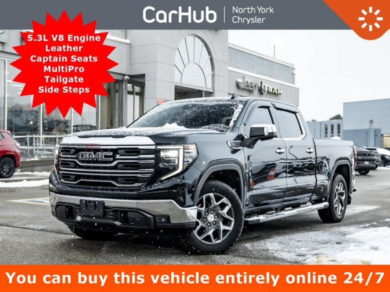 2024 GMC Sierra 1500 SLT 157" V8 Leather Captain Seats MultiPro Tailgate Side Steps Photo0