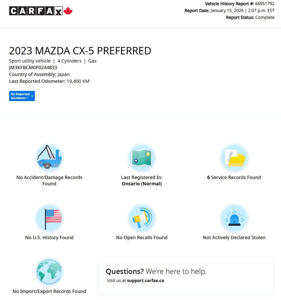 2023 Mazda CX-5 Kuro Edition AWD NO ACCIDENTS FACTORY WARRANTY Photo