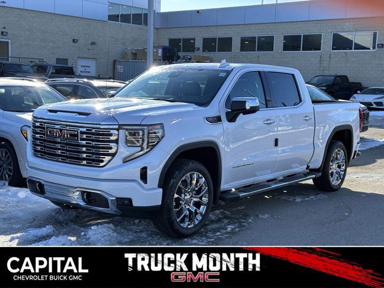 This GMC Sierra 1500 delivers a Gas V8 6.2L/376 engine powering this Automatic transmission. WHEELS, 22 TRANSIT STEEL WHEELS FOR LPO 22 WHEELS AND TIRES, TRANSMISSION, 10-SPEED AUTOMATIC WITH ELECTRONIC PRECISION SHIFT, ELECTRONICALLY CONTROLLED with overdrive, and tow/haul mode and steering column paddle shifters. Includes Cruise Grade Braking and Powertrain Grade Braking (STD), TECHNOLOGY PACKAGE includes (DRZ) Rear Camera Mirror and (UV6) Multicolour 15 Diagonal Head-Up Display.*This GMC Sierra 1500 Comes Equipped with These Options *REAR AXLE, 3.23 RATIO, PREMIUM FLOOR LINERS WITH REMOVABLE CARPET INSERT, FRONT, LPO, 22 (55.9 CM) BRIGHT SPLIT-SPOKE WHEELS LPO wheels will come with 4 steel 22 wheels from the factory with alignment specs set to 22 LPO wheel selected (dealer-installed), GVWR, 7100 LBS. (3221 KG) (STD), GLACIER WHITE TRICOAT, ENGINE, 6.2L ECOTEC3 V8 (420 hp [313 kW] @ 5600 rpm, 460 lb-ft of torque [624 Nm] @ 4100 rpm); featuring Dynamic Fuel Management, ENGINE BLOCK HEATER, DENALI PREFERRED EQUIPMENT GROUP includes standard equipment, ACTIVE EXHAUST, DUAL, SPORT-MODE ENABLED, 3 YEARS SIRIUSXM.* Stop By Today *Stop by Capital Chevrolet Buick GMC Inc. located at 13103 Lake Fraser Drive SE, Calgary, AB T2J 3H5 for a quick visit and a great vehicle!