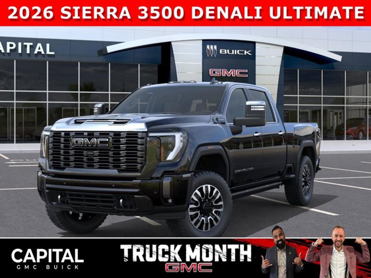 This 2026 DENALI ULTIMATE HD 3500 is the benchmark for LUXURY. Fully equipped with every option including 5th Wheel Prep Package, Massaging Power Seats, Heated and Cooled Seats, Heads-Up Display, Adaptive Cruise, Rear Streaming Mirror, Signature Alpine Umber Interior, Vader Chrome, Duramax Engine, 360 Cam, Sunroof and so much more... CALL NOW and secure yours today..Ask for the Internet Department for more information or book your test drive today! Text (or call) 780-435-4000 for fast answers at your fingertips!Disclaimer: All prices are plus taxes and include all cash credits and loyalties. See dealer for details. AMVIC Licensed Dealer # B1044900