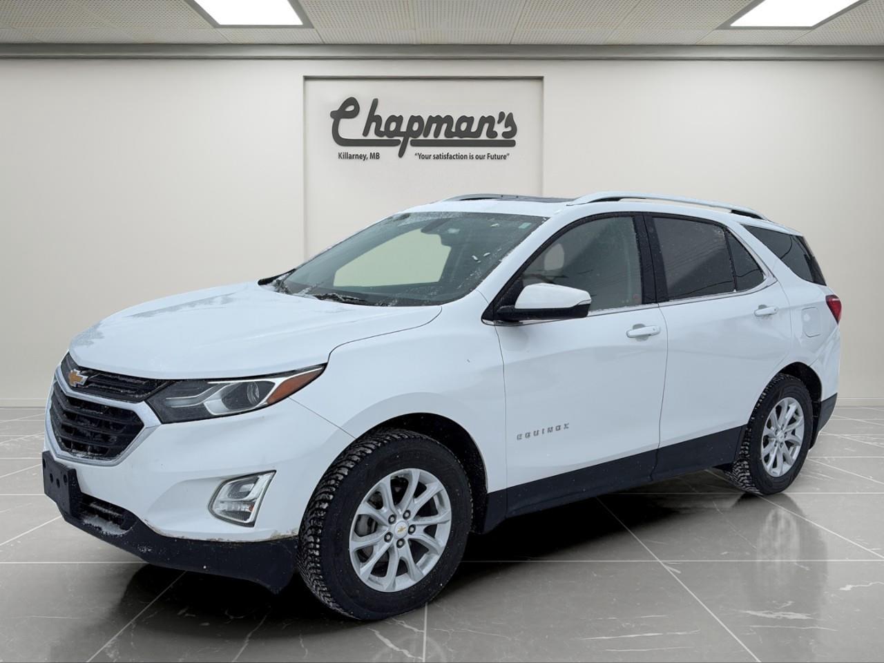 <p>The 2019 Chevrolet Equinox LT AWD delivers confident all-wheel-drive capability, modern technology, and everyday comfort in a versatile compact SUV. Finished in <strong>Iridescent Pearl Tricoat</strong> with a <strong>Jet Black interior</strong>, this Equinox features the <strong>True North Edition</strong> along with the <strong>Confidence & Convenience Package</strong>, making it well suited for commuting, family use, and year-round Canadian driving.</p><p><strong>Performance & Capability</strong></p><p>Efficient power paired with AWD traction for confident daily driving.</p><ul><li><p>1.5L 4-Cylinder Engine</p></li><li><p>6-Speed Automatic Transmission</p></li><li><p>All-Wheel Drive</p></li><li><p>Engine Block Heater</p></li><li><p>Cruise Control</p></li></ul><p><strong>Interior Comfort & Convenience</strong></p><p>A well-equipped cabin designed for comfort and everyday usability.</p><ul><li><p>Heated Front Seats</p></li><li><p>8-Way Power Driver Seat</p></li><li><p>Automatic Climate Control</p></li><li><p>Power Sunroof</p></li><li><p>Remote Vehicle Start</p></li><li><p>Power Door Locks</p></li><li><p>Universal Home Remote</p></li><li><p>110V AC Power Outlet</p></li><li><p>Deep Tint Rear Glass</p></li><li><p>Jet Black Interior</p></li></ul><p><strong>Technology & Connectivity</strong></p><p>Modern infotainment and connectivity features to keep you informed and connected.</p><ul><li><p>Chevrolet Infotainment System with Navigation</p></li><li><p>SiriusXM Radio</p></li><li><p>OnStar Services</p></li><li><p>4G LTE Wi-Fi Hotspot</p></li><li><p>Teen Driver Technology</p></li><li><p>Tire Pressure Monitoring System</p></li></ul><p><strong>Safety & Driver Assistance</strong></p><p>Driver-assist features designed to support confidence behind the wheel.</p><ul><li><p>HD Rear Vision Camera</p></li><li><p>Rear Park Assist</p></li><li><p>Teen Driver System</p></li></ul><p><strong>Exterior Highlights</strong></p><p>Clean styling paired with practical, family-friendly features.</p><ul><li><p>Iridescent Pearl Tricoat Exterior</p></li><li><p>17" Aluminum Wheels</p></li><li><p>HID Headlamps</p></li><li><p>Power Liftgate</p></li><li><p>Luggage Rack Side Rails</p></li><li><p>Rear Splash Guards</p></li><li><p>Spare Tire</p></li><li><p>Canadian Base Equipment</p></li></ul><p>Price Includes Dealer Fee.</p><p>Price Excludes PST & GST.</p><p>Financing Options Available, Call For More Details.</p><p></p> <p><strong>*While every reasonable effort is made to ensure the accuracy of this information, we are not responsible for any error or omissions contained on these pages. Please verify any information in question with Chapman Motors Ltd.</strong></p>