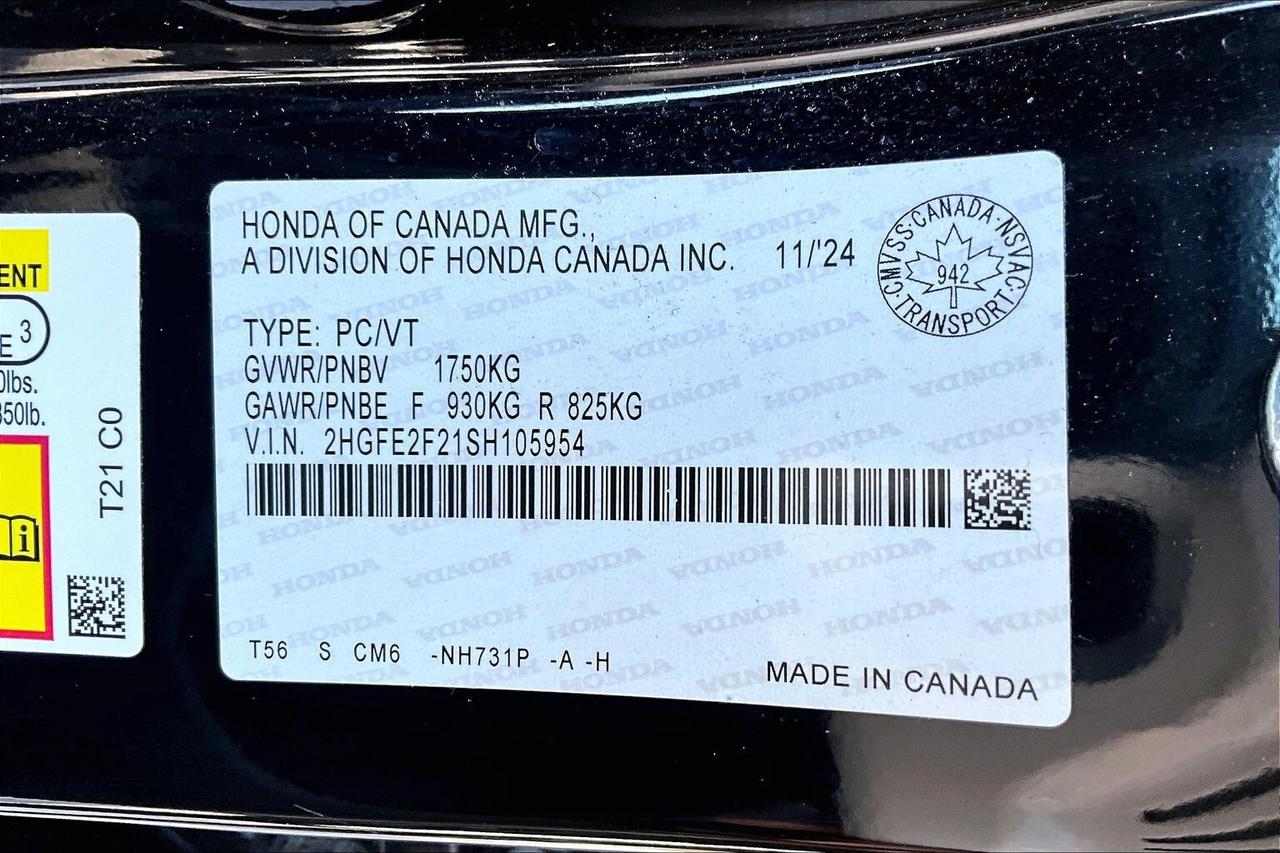 2025 Honda Civic Sedan LX | Heated Seats | CarPlay | Remote Start | AWD Photo