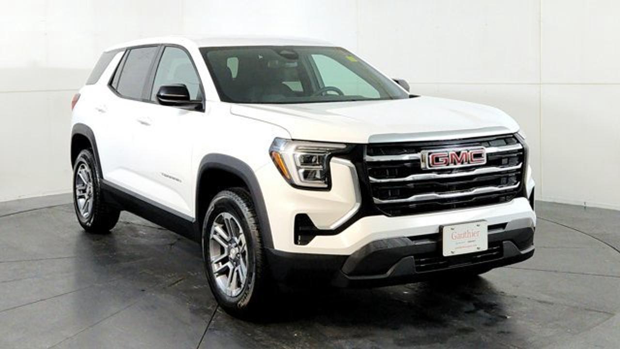 The 2026 GMC Terrain Elevation is a compact SUV that blends modern tech, comfort, and safety with bold styling, featuring a standard 15-inch premium GMC infotainment touchscreen with Google built-in, an 11-inch digital driver display, and over 15 advanced safety and driver-assistance systems. Its comfortable interior includes heated front seats and a heated steering wheel, versatile 60/40 split-folding rear seating. Powered by a turbocharged 1.5L engine with all-wheel drive and multiple drive modes, it balances everyday capability with confident handling for a variety of driving conditions.