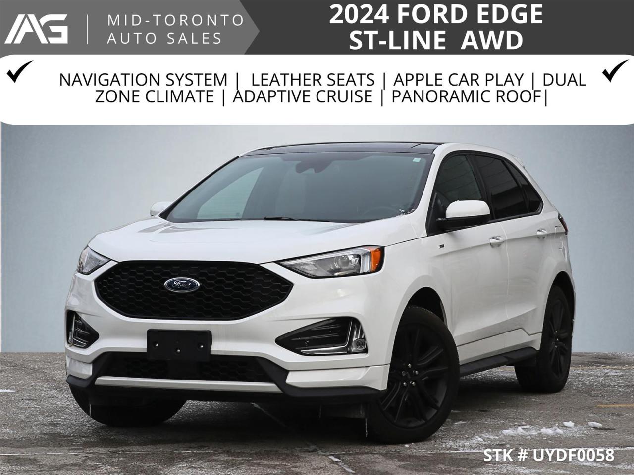 2024 Ford Edge ST-Line - AWD - Navigation - Leather Seats -Pano Roof - Dual Zone Climate - Adaptive Cruise Photo