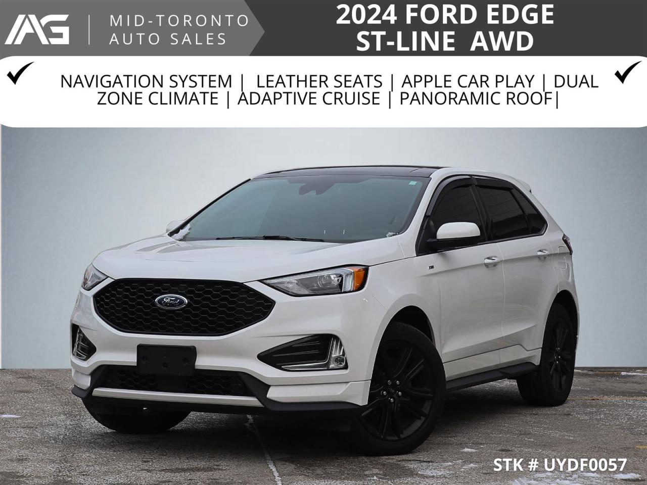 2024 Ford Edge ST-Line - AWD - Navigation - Leather Seats - Apple Car Play - Dual Zone Climate - Adaptive Cruise Photo0