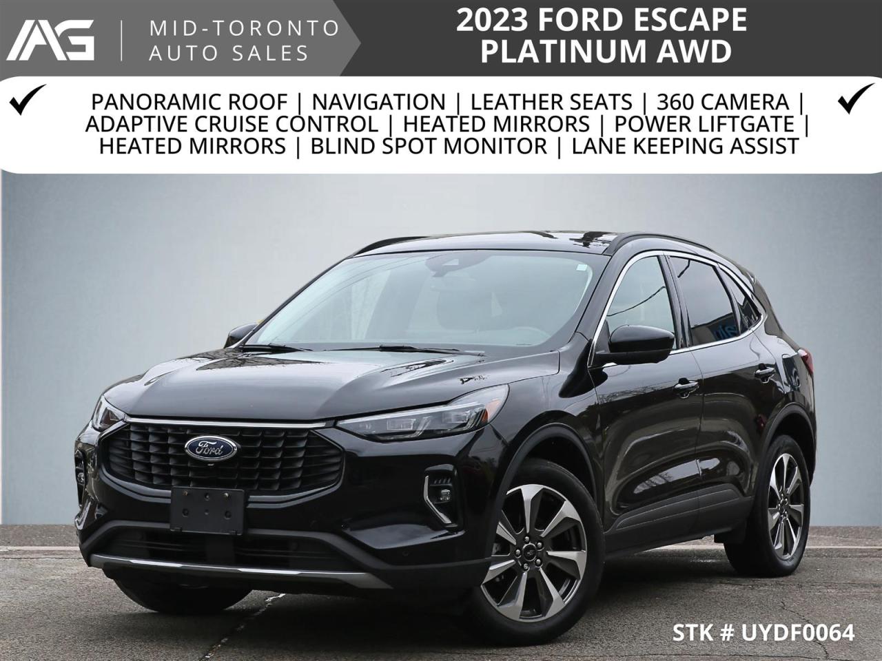 2023 Ford Escape Platinum AWD | Panoramic Roof | Navigation | Leather Seats Photo0