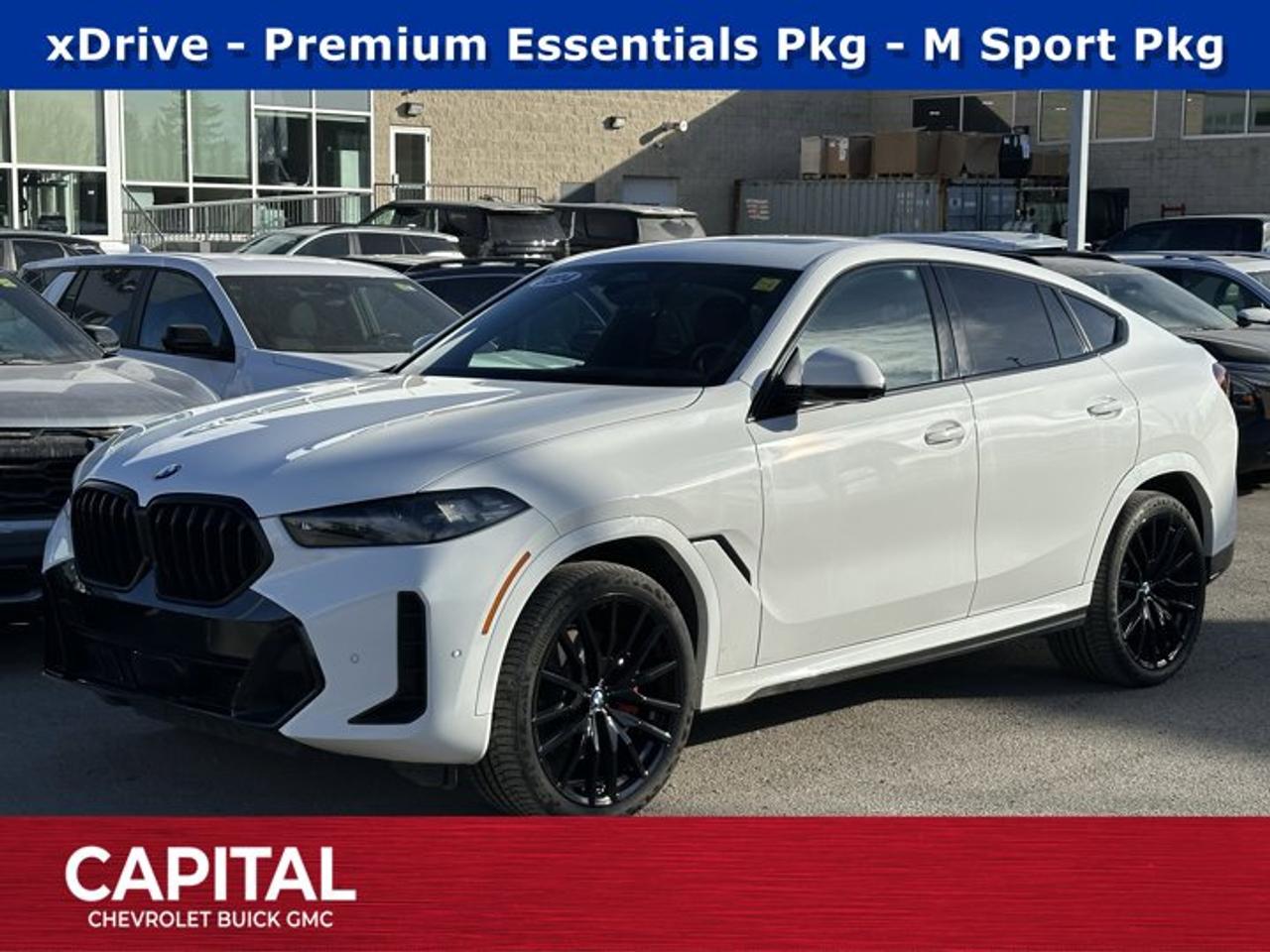 Recent Arrival!Ask for the Internet Department for more information or book your test drive today! Call 403-256-4960 for fast answers at your fingertips! Disclaimer: All prices are plus taxes. See dealer for details. AMVIC Licensed Dealer # B2020028.2024 X6 8-Speed Automatic AWD X6 xDrive40i, AWD, Black Exterior Contents, BMW Drive Recorder, Comfort Access, Digital Cockpit Professional, Exterior Parking Camera Rear, Front & Rear Heated Seats, harman/kardon Surround Sound System, Head-Up Display w/Video Augmented Reality Nav, Heated & Cooled Cupholders, Heated front seats, Illuminated Kidney Grille, M Sport Exhaust System, M Sport Pro, M Sport Pro Package, Parking Assistant Professional, Power Liftgate, Power moonroof: Panorama, Premium Essential Package, Shadowline Headlights, Side Sunshades, Wheels: 20 x 9.0 (Style 740M), Wireless Device Charging.