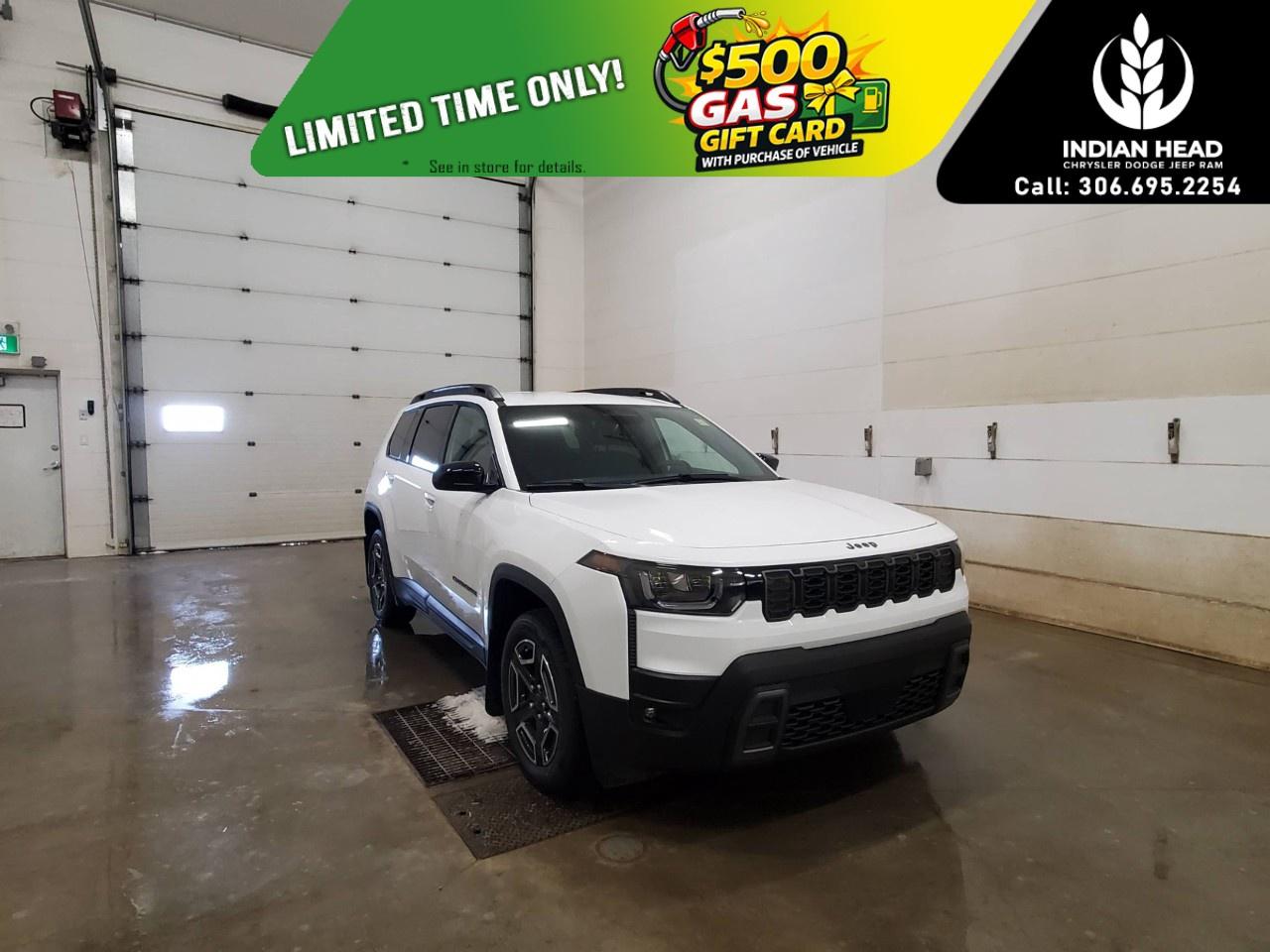 <p>The 2026 Jeep Cherokee Laredo 4x4 delivers a perfect balance of efficiency, capability, and everyday comfort, making it a smart choice for drivers who want versatility in every season.</p><p>Finished in <strong>Bright White</strong>, this SUV offers a clean, modern look that stands out on the road while remaining timeless and easy to maintain.</p><p>Under the hood, it features an efficient <strong>1.6L 4-cylinder engine paired with an electronic variable transmission (EVT)</strong>, providing smooth performance and impressive fuel economy. The <strong>4x4 system</strong> ensures confident handling in all weather and road conditions.</p><p>Inside, the Cherokee Laredo offers a comfortable and well-equipped cabin with features designed for convenience and connectivity. Enjoy <strong>Apple CarPlay®, Android Auto, dual-zone climate control, remote start, heated front seats, and a large Uconnect® 5 system with a 12.3-inch display</strong>, keeping you connected and comfortable on every drive.</p><p>Safety is a strong focus with advanced features including <strong>Adaptive Cruise Control with Stop and Go, Blind-Spot Monitoring, Lane Management System, Forward Collision Warning with Active Braking, Pedestrian/Cyclist Emergency Braking, ParkView® Rear Back-Up Camera, and Park-Sense® Rear Park Assist</strong>, giving you added confidence behind the wheel.</p><p>With its efficient performance, advanced safety technology, and everyday practicality, the 2026 Jeep Cherokee Laredo 4x4 is ready for whatever your day brings.</p><p>Please confirm all vehicle details and features with our sales team and start the buying process today at Indian Head Chrysler Dodge Jeep Ram Ltd.</p>