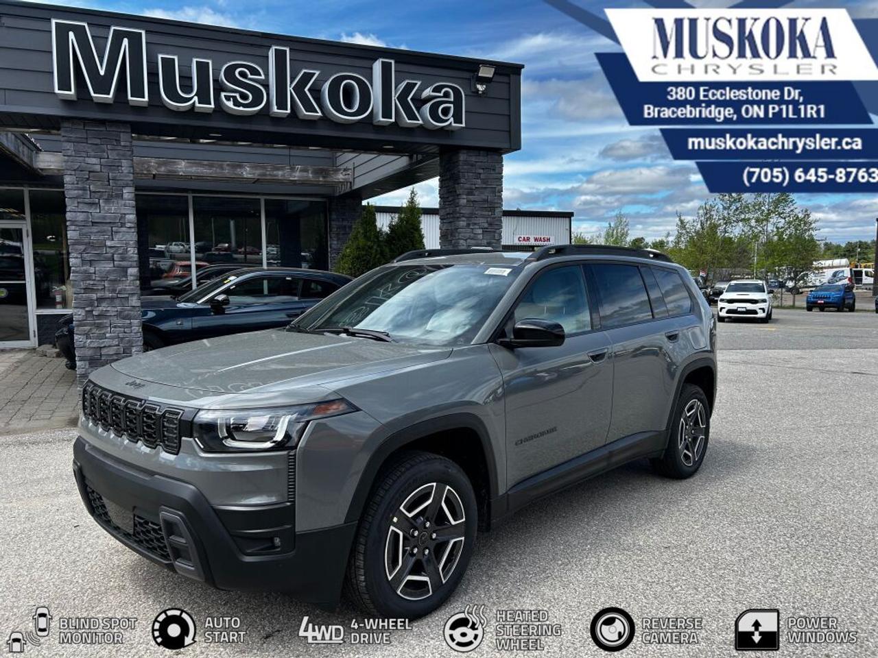 This JEEP CHEROKEE LAREDO, with a 1.6L I-4 intercooled turbo engine engine, features a 1-speed Electronic Variable Transmission (EVT) CVT transmission, and generates 6.7 highway/6.1 city L/100km. Find this vehicle with only 22 kilometers!  JEEP CHEROKEE LAREDO Options: This JEEP CHEROKEE LAREDO offers a multitude of options. Technology options include: 2 LCD Monitors In The Front, MP3 Capability, Satellite Radio.  Safety options include Rain Detecting Variable Intermittent Wipers w/Heated Wiper Park, Airbag Occupancy Sensor, Curtain 1st And 2nd Row Airbags, Driver Monitoring-Alert, Dual Stage Driver And Passenger Front Airbags.  Visit Us: Find this JEEP CHEROKEE LAREDO at Muskoka Chrysler today. We are conveniently located at 380 Ecclestone Dr Bracebridge ON P1L1R1. Muskoka Chrysler has been serving our local community for over 40 years. We take pride in giving back to the community while providing the best customer service. We appreciate each and opportunity we have to serve you, not as a customer but as a friend