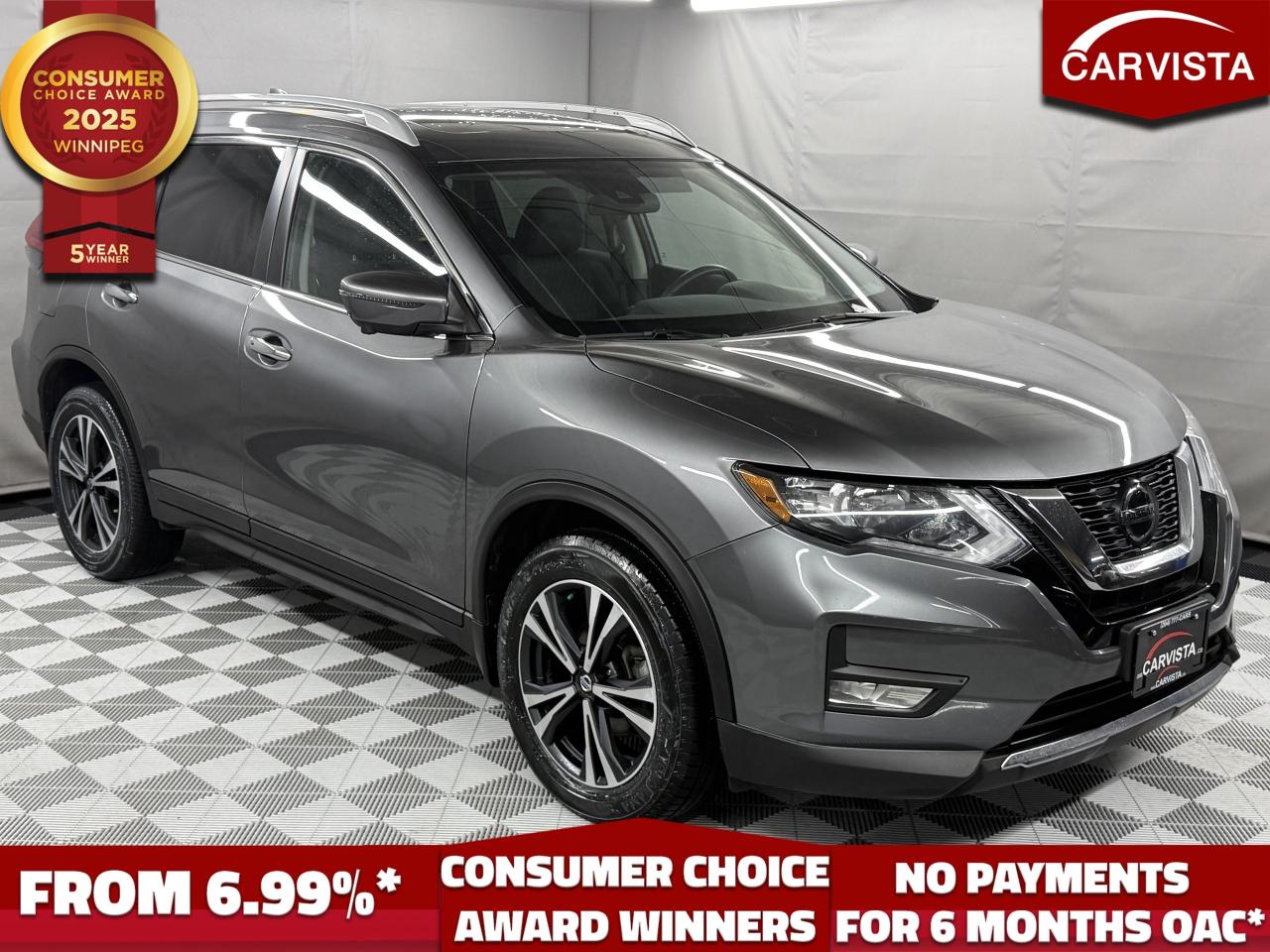 CONSECUTIVE COMSUMER CHOICE AWARD WINNERS!

5 years running, consecutive receivers of the prestigious Consumer Choice Award in 2021, 2022, 2023, 2024 and 2025! Low rate dealer arranged financing available! 
At Carvista we offer a unique buying experience, with no deceiving finance gimmicks and trades are welcome but not required! Carvista is a family operated business that has been in business for over 25 years, and has earned a A+ BBB Accreditation and outstanding consumer accolades. Offering 175 quality pre-owned vehicles, all are certified and Carfax verified, most with remaining factory warranty and a modern facility located on Winnipegs Regent Ave strip. We welcome you to visit us at 1201 Regent Ave W, at Carvista, and drive away in a like new vehicle for less. In many cases we can offer no payments for 6 months! Dont let your trade or credit stop you, we accept any kind, any time. CARVISTA.CA, "Where the deals are".
 Prices and payments exclude GST OR PST Carvista Inc. 
Dealer Permit # 1211, Category: Used Vehicle 
Please verify all ad details with a Carvista sales person, vehicle may not be exactly as shown.