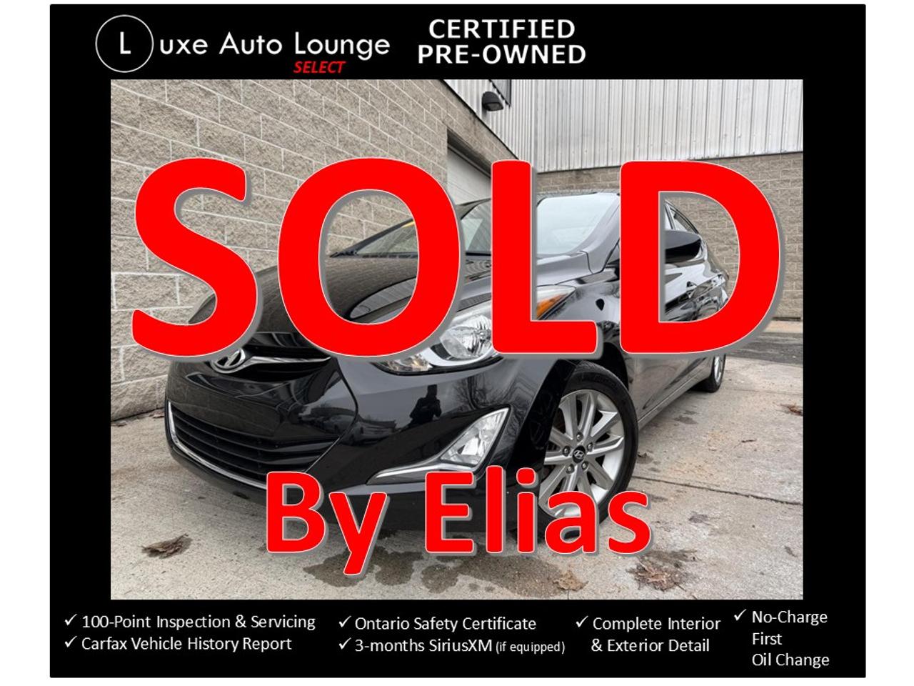 2015 Hyundai Elantra Sport Appearance pkg, AUTO, SUNROOF, HEATED SEATS!