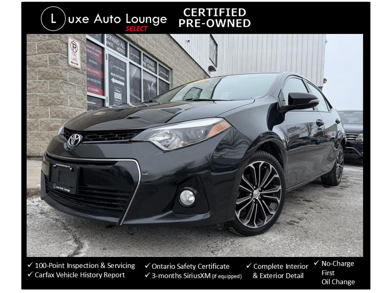 2016 Toyota Corolla S - AUTO, LEATHER, SUNROOF, HEATED SEATS, PWR SEAT