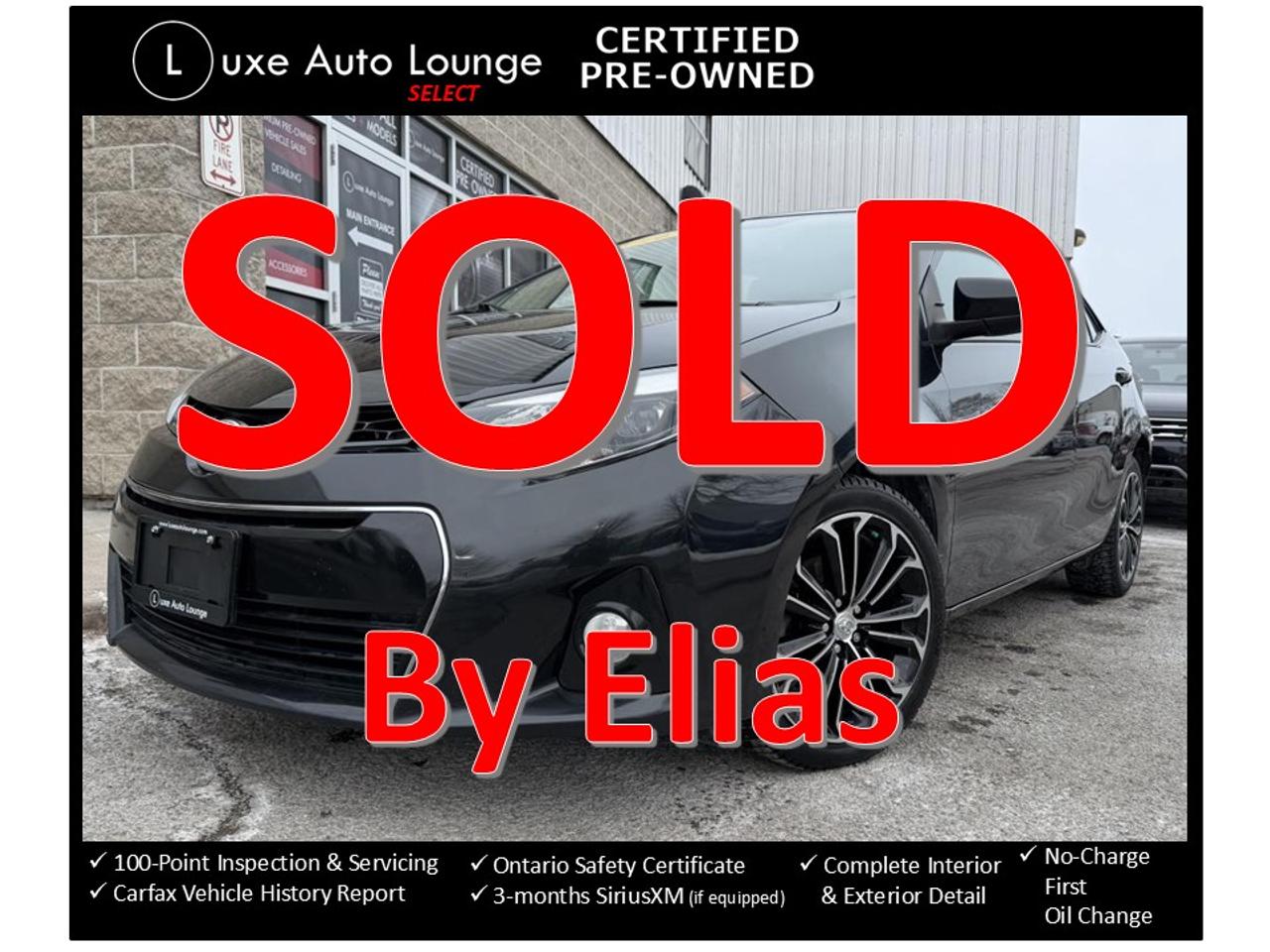 2016 Toyota Corolla S - AUTO, LEATHER, SUNROOF, HEATED SEATS, PWR SEAT