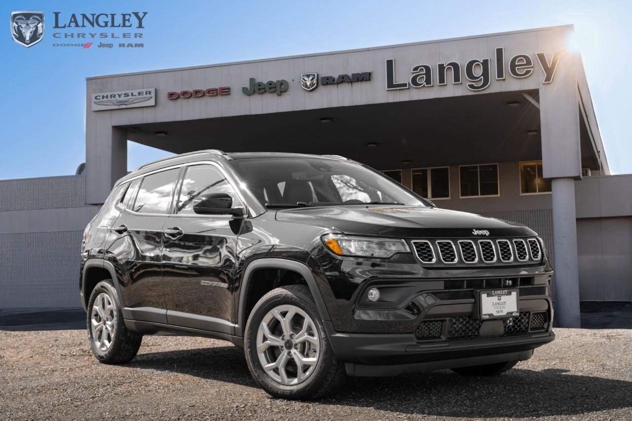 <p><strong>2026 Jeep Compass North 4x4</strong></p><p>The 2026 Jeep Compass North is a Canada-exclusive trim that provides a perfect mid-range balance of turbocharged performance, all-weather confidence, and enhanced interior comfort.</p><ul><li><p><strong>Engine</strong>: 2.0L I-4 DOHC DI Turbocharged with Stop/Start (200 hp, 221 lb-ft torque)</p><p></p></li><li><p><strong>Drivetrain</strong>: Jeep Active Drive 4x4 with Selec-Terrain Management System</p><p></p></li><li><p><strong>Efficiency</strong>: 10.0 L/100 km City / 7.5 L/100 km Highway</p><p></p></li><li><p><strong>Max Towing</strong>: Up to 907 kg (2,000 lbs)</p><p></p></li><li><p><strong>Technology</strong>: 8.4-inch Uconnect 5 touchscreen with wireless Apple CarPlay and Android Auto</p><p></p></li><li><p><strong>Key Features</strong>: Heated front seats, heated TechnoLeather steering wheel, remote start, and 17-inch aluminum wheels</p><p></p></li></ul><p>Come book a test drive at Langley Chrysler, conveniently located in Langley, British Columbia.</p>*All new vehicle purchases are plus the PDI accessory installs and any price increases provided by the manufacturer. For trucks the accessories will include wheel locks, spray-in liners, and mud flaps. For all other vehicles, wheel locks are standard, other equipment may apply. Confirm with the dealer.

<p>*All prices are net of all manufacturer incentives and/or rebates and are subject to change by the manufacturer without notice. All prices plus applicable taxes, applicable environmental recovery charges, documentation of $599 and full tank of fuel surcharge of $76 if a full tank is chosen.<br />Other items available that are not included in the above price:<br />Tire & Rim Protection and Key fob insurance starting from $599<br />Service contracts (extended warranties) for up to 7 years and 200,000 kms starting from $599<br />Custom vehicle accessory packages, mudflaps and deflectors, tire and rim packages, lift kits, exhaust kits and tonneau covers, canopies and much more that can be added to your payment at time of purchase<br />Undercoating, rust modules, and full protection packages starting from $199<br />Flexible life, disability and critical illness insurances to protect portions of or the entire length of vehicle loan?im?im<br />Financing Fee of $500 when applicable<br />Prices shown are determined using the largest available rebates and incentives and may not qualify for special APR finance offers. See dealer for details. This is a limited time offer.</p>