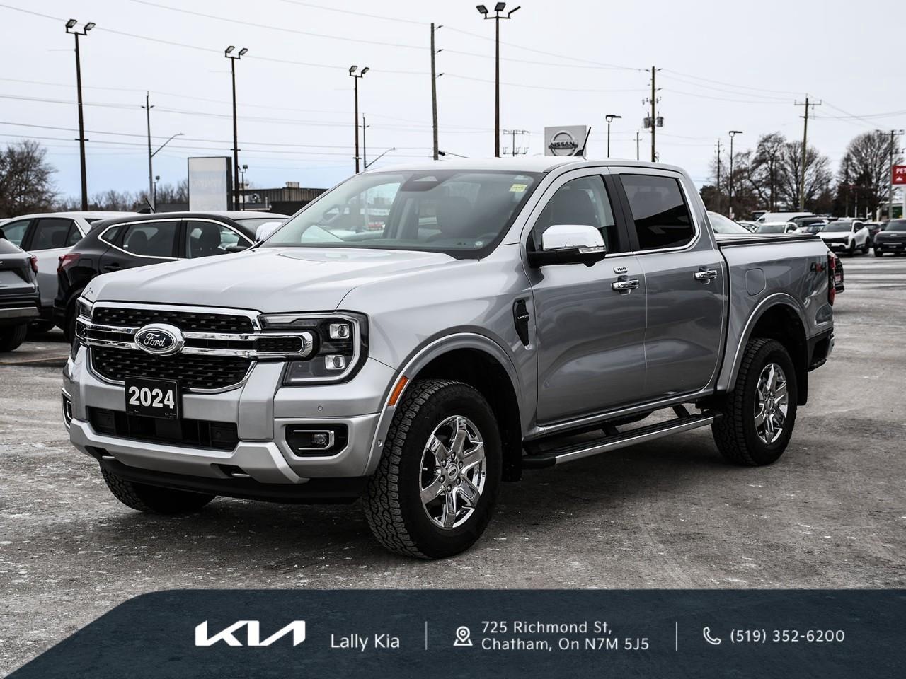 2024 Ford Ranger Lariat New Arrival | Clean CarFax | Chrome Pkg | Leather Photo2