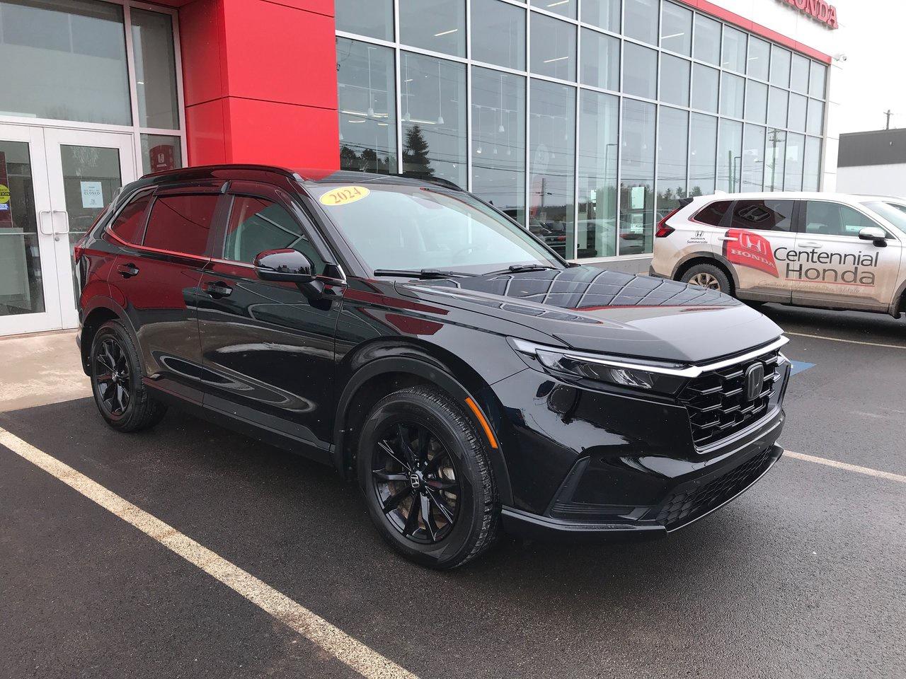 <span>As a 2024 CR-V Sport, this Honda benefits from all sorts of upmarket gear, as well:&nbsp;8-way power drivers seat, heated front seats, heated steering wheel, remote start, and proximity access/pushbutton start. Theres also dual-zone automatic climate control, multi-angle rearview camera and a 7-inch centre screen with Apple CarPlay/Android Auto.</span>




<span>The 2024 CR-V Sports list of features include plenty of advanced tech, too: adaptive cruise, lane keeping assist, traffic sign recognition, auto high beams, forward collision warning, and more.&nbsp;Of course, so much of the CR-Vs appeal is down to its versatility. There are 41 inches of rear seat legroom, 1,113 litres of cargo volume behind the rear seats, and 2,166 litres of max. cargo volume.</span>




<span>For more than a quarter-century, the Honda CR-V has been a core member of Canadas growing SUV class. In fact, the CR-V is routinely one of Canadas best-selling SUVs, and its built in Canada, by Canadians, for Canadians. Its uniquely equipped for Canada, too. This sixth-generation of the Honda CR-V is better than ever, with&nbsp;<em>huge</em> interior space, amazing fuel efficiency, a truly premium cabin, and the continued benefits of Hondas RealTime AWD.</span>




<span style=font-weight: 400;>Thank you for your interest in this vehicle. Its located at Centennial Honda, 515 Central Street, Summerside, PEI. We look forward to hearing from you; call us toll-free at 1-902-436-9158.</span>