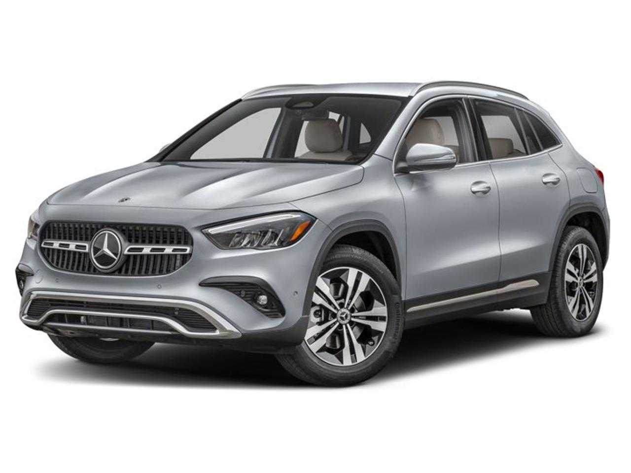 Exclusive Trim. 250, AMG Line w/Night Package, Panoramic Sunroof (Standard Option), All-Season Tires, High-Tech Silver Metallic, Bahia Brown W/Grey Stitch, Artico/Microcut Upholstery, Black Fabric Roof Liner