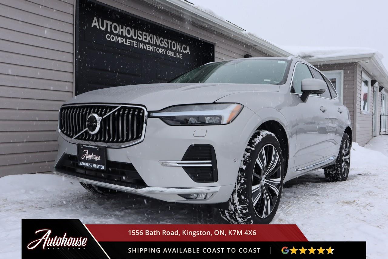 <p><strong>This 2023 Volvo XC60</strong><span style=color:rgba( 0 , 0 , 0 , 0.9 )> features a 247-horsepower 2.0-liter turbocharged inline-4 with mild hybrid technology delivering an estimated <strong>10.7 L/100km city and 8.4 L/100km </strong>highway fuel efficiency. The refined 8-speed automatic transmission and intelligent all-wheel drive provide confident performance, while the meticulously appointed cabin offers premium leather-faced seating, panoramic moonroof, dual-zone climate control with air purification, and a 9-inch Sensus touchscreen with Google built-in, Apple CarPlay, and Android Auto. Volvo's IntelliSafe suite includes City Safety collision avoidance, Pilot Assist semi-autonomous driving, Blind Spot Information System with cross-traffic alert, 360-degree surround view camera, and run-off road mitigation. Distinctive Thor's Hammer LED headlights, hands-free power tailgate, wireless charging, heated front seats and steering wheel, and keyless entry complete this exceptional package of refined performance, cutting-edge safety, and unmistakable Scandinavian design.</span></p>