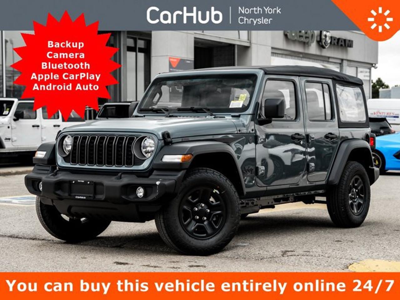 <p> This Jeep Wrangler boasts a Intercooled Turbo Premium Unleaded I-4 2.0 L/122 engine powering this Automatic transmission. TRANSMISSION: 8-SPEED AUTOMATIC  -inc: 4-Wheel Anti-Lock Disc Brakes, Adaptive Cruise Control w/Stop, Remote Start System, Dana M200 Rear Axle, Selec-Speed Control, QUICK ORDER PACKAGE 22B SPORT  -inc: Engine: 2.0L DOHC I-4 DI Turbo w/ESS, Transmission: 8-Speed Automatic, ENGINE: 2.0L DOHC I-4 DI TURBO W/ESS. <p>This Jeep Wrangler Comes Equipped with These Options <br /> ANVIL, Wireless Phone Connectivity, Window Grid Antenna, Wheels: 17 x 7.5 Black Steel Styled, Variable Intermittent Wipers, Urethane Gear Shifter Material, Trip Computer, Transmission: 6-Speed Manual, Towing Equipment -inc: Trailer Sway Control, Tires: 245/75R17 All-Season. </p> <p>Drive Happy with CarHub<br>*** All-inclusive, upfront prices  no haggling, negotiations, pressure, or games*** Purchase or lease a vehicle and receive a $1000 CarHub Rewards card for service. *** All available manufacturer rebates have been applied and included in our new vehicle sale price*** Purchase this vehicle fully online on CarHub websites</p> <p>Transparency Statement<br>USED VEHICLES:Online prices and payments are for finance purchases  please note there is a $850 safety certification fee. if not Certified, then as per OMVIC Regulations the vehicle is deemed to be not drivable and Not Certified. Cash purchases for used vehicles have a $2,350 surcharge which includes the safety certification (the finance price + $2,350).NEW VEHICLES:New financed vehicles are subject to an $ 850 Processing Fee. New cars priced at over $100,000 including add-ons or accessories are subject to the additional federal luxury tax.While every effort is taken to avoid errors, technical or human error can occur, so please confirm vehicle features, options, materials, and other specs with your CarHub representative. This can easily be done by calling us or by visiting us at the dealership. CarHub used vehicles come standard with 1 key. If we receive more than one key from the previous owner, we include them with the vehicle. Additional keys may be purchased at the time of sale. Ask your Product Advisor for more details. Payments are only estimates derived from a standard term/rate on approved credit. Terms, rates and payments may vary. Prices, rates and payments are subject to change without notice. Please see our website for more details.</p>