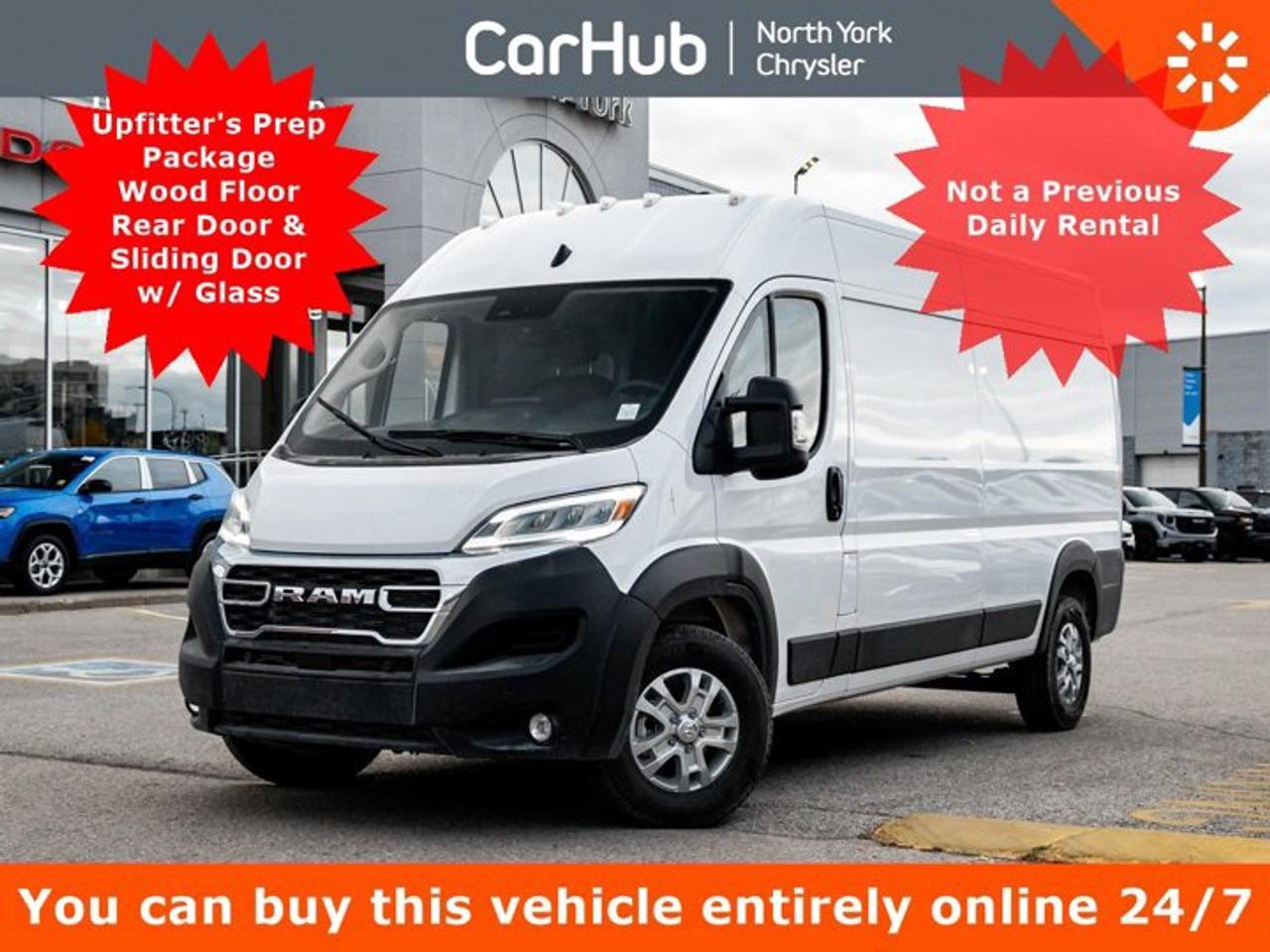 <p> Only 68 Miles! This Ram ProMaster Cargo Van boasts a Regular Unleaded V-6 3.6 L/220 engine powering this Automatic transmission. WHEELS: 16 X 6 PAINTED SILVER ALUMINUM  (STD), UPFITTERS PREP PACKAGE  -inc: Auxiliary Switches, Upfitter Electronic Module (VSIM), TRANSMISSION: 9-SPEED AUTOMATIC  (STD). <p> This Ram ProMaster Cargo Van Features the Following Options <br /> QUICK ORDER PACKAGE 22H SLT+  -inc: Engine: 3.6L Pentastar VVT V6, Transmission: 9-Speed Automatic, Blind-Spot/Cross-Path, Power Folding Heated Mirrors, Manual 2-Way Driver Lumbar Adjust, Hands-Free Phone Communication, Manual 2-Way Passenger Lumbar Adjust, Bright Instrument Panel Bezels, Manual Adjust 6-Way Front Passenger Seat, Underslung Tire Carrier, LED Fog Lamps, Passenger Bucket Seat, Security Alarm, Power Convex Aux Exterior Mirrors, Remote Start System, Cowl Aesthetic Cover, Passenger Seat Armrest, Wireless Charging Pad, 12-Volt Auxiliary Power Outlet - Rear, 115-Volt Auxiliary Power Outlet, Intelligent Speed Assist (ISA), Digital Rearview Mirror w/Auto Dim, 100-Amp Battery, Ambient LED Interior Lighting, Rain-Sensing Windshield Wipers, Rear Heater & A/C Prep Package, Rear Cargo LED Lamp, Bright Grille, GPS Navigation, Traffic Sign Information, Heated Exterior Mirrors, SiriusXM w/360L On-Demand Content, Connected Travel & Traffic Services, LED Reflector Headlamps, 10.1 Touchs , REAR HINGED DOORS W/FIXED GLASS  -inc: Deep-Tint Sunscreen Glass, Rear Window Defroster, Rearview Day/Night Mirror, PASSENGER SLIDING DOOR W/POLYCARBONATE  -inc: Deep-Tint Sunscreen Glass, Polycarbonate Window Material, HEAVY-DUTY SUSPENSION  (STD), ENGINE: 3.6L PENTASTAR VVT V6  (STD), BRIGHT WHITE, BLACK, CLOTH FRONT BUCKET SEATS, Wheels: 16 x 6 Painted Silver Aluminum, Wheel Centre Cap, Variable Intermittent Wipers. </p> <p>Drive Happy with CarHub<br>*** All-inclusive, upfront prices -- no haggling, negotiations, pressure, or games*** Purchase or lease a vehicle and receive a $1000 CarHub Rewards card for service.  *** Purchase this vehicle fully online on CarHub websites</p> <p>Transparency Statement<br>USED VEHICLES:Online prices and payments are for finance purchases  please note there is a $850 safety certification fee. if not Certified, then as per OMVIC Regulations the vehicle is deemed to be not drivable and Not Certified. Cash purchases for used vehicles have a $2,350 surcharge which includes the safety certification (the finance price + $2,350).NEW VEHICLES:New financed vehicles are subject to an $ 850 Processing Fee. New cars priced at over $100,000 including add-ons or accessories are subject to the additional federal luxury tax.While every effort is taken to avoid errors, technical or human error can occur, so please confirm vehicle features, options, materials, and other specs with your CarHub representative. This can easily be done by calling us or by visiting us at the dealership. CarHub used vehicles come standard with 1 key. If we receive more than one key from the previous owner, we include them with the vehicle. Additional keys may be purchased at the time of sale. Ask your Product Advisor for more details. Payments are only estimates derived from a standard term/rate on approved credit. Terms, rates and payments may vary. Prices, rates and payments are subject to change without notice. Please see our website for more details.</p>