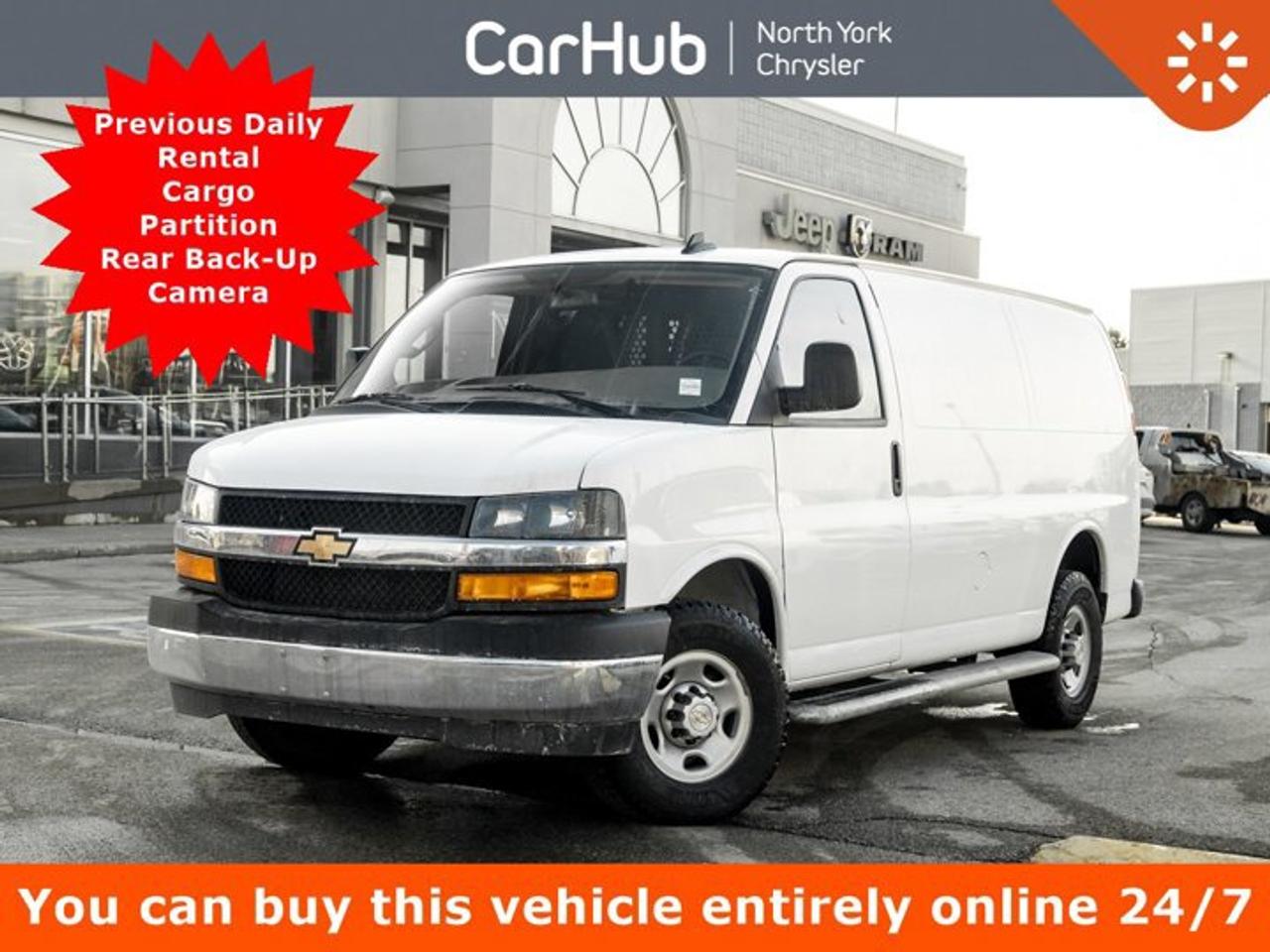 <p>This Chevrolet Express Cargo Van delivers a Gas V6 4.3L/ engine powering this Automatic transmission. ENGINE, 4.3L V6 with Direct Injection and Variable Valve Timing, includes aluminum block construction (276 hp [206 kW] @ 5200 rpm, 298 lb-ft of torque [404 Nm] @ 3900 rpm) (STD), Wipers, front intermittent wet-arm with pulse washers, Windows, power (Included with (ZQ2) Power Convenience Package.).</p><p>This Chevrolet Express Cargo Van Features the Following Options <br />Warning tones, headlamp on and key-in-ignition, Visors, driver and front passenger, vinyl, Tow/haul mode selector, instrument panel-mounted, Tires, rear LT245/75R16E all-season, blackwall, Tires, front LT245/75R16E all-season, blackwall, Tire, spare LT245/75R16E all-season, blackwall located at rear underbody of vehicle, Tire Pressure Monitoring System (does not apply to spare tire), Theft-deterrent system, vehicle, PASS-Key III, Suspension, rear hypoid drive axle with multi-leaf springs, Suspension, front independent with coil springs and stabilizer bar.</p><p>Drive Happy with CarHub</p><p>*** All-inclusive, upfront prices -- no haggling, negotiations, pressure, or games</p><p>*** Purchase or lease a vehicle and receive a $1000 CarHub Rewards card for service.</p><p>*** Purchase this vehicle fully online on CarHub websites</p><p> </p><p>Transparency Statement<br />Online prices and payments are for finance purchases -- please note there is a $850 finance/lease fee. Cash purchases for used vehicles have a $2,350 surcharge (the finance price + $2,350), however cash purchases for new vehicles only have tax and licensing extra -- no surcharge. NEW vehicles priced at over $100,000 including add-ons or accessories are subject to the additional federal luxury tax. While every effort is taken to avoid errors, technical or human error can occur, so please confirm vehicle features, options, materials, and other specs with your CarHub representative. This can easily be done by calling us or by visiting us at the dealership. CarHub used vehicles come standard with 1 key. If we receive more than one key from the previous owner, we include them with the vehicle. Additional keys may be purchased at the time of sale. Ask your Product Advisor for more details. Payments are only estimates derived from a standard term/rate on approved credit. Terms, rates and payments may vary. Prices, rates and payments are subject to change without notice. Please see our website for more details.</p>