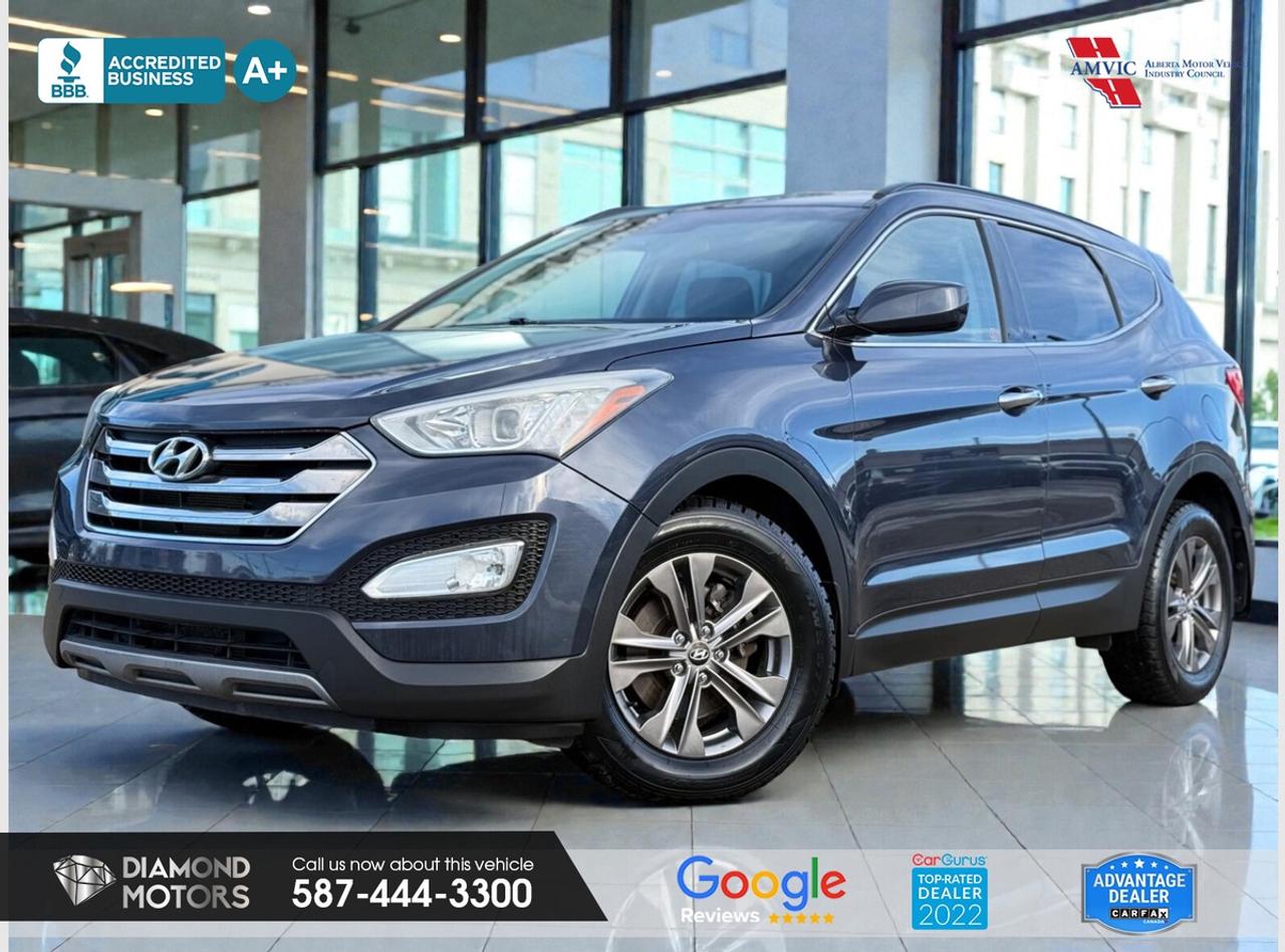 LIMITED TIME at Diamond Motors <br/> Drive away with a FREE 1-Year Warranty + low payments included at Listed Price. T&Cs Apply. <br/> <br/> <br/> 2L 4 CYLINDER ENGINE, BLUETOOTH, NAVIGATION, HEATED SEATS, HEATED STEERING WHEEL, APPLE CARPLAY, ANDROID AUTO, PUSH START, AWD, CRUISE CONTROL AND MUCH MORE!!! <br/> Just Arrived 2013 Hyundai Santa Fe Sport 2.0 Grey has 235,823 KM on it. 2L 4 Cylinder Engine engine, All-Wheel Drive, Automatic transmission, 5 Seater passengers, on special price for $9,900.00. <br/> <br/> <br/> Book your appointment today for Test Drive. We offer contactless Test drives & Virtual Walkarounds. Stock Number: 25211 <br/> <br/> <br/> At Diamond Motors, we are dedicated to providing you with an outstanding car-buying experience, offering quality pre-owned vehicles at prices that fit your budget. Our transparent and honest approach means you can expect straightforward guidance without any high-pressure sales tactics. We believe in building lasting relationships with our customers by offering personalized service tailored to your needs. From the moment you step onto our lot, our team is here to support you every step of the way, ensuring you leave confident in your decision. Trust, integrity, and customer satisfaction are the foundation of everything we do. <br/> <br/> <br/> Why choose us? <br/> <br/> Certified Pre-Owned Vehicles <br/> Family Owned & Operated <br/> Finance Available <br/> Extended Warranty <br/> Vehicles Priced to Sell <br/> No Pressure Environment <br/> Inspection & Carfax Report <br/> Professionally Detailed Vehicles <br/> Full Disclosure Guaranteed <br/> AMVIC Licensed <br/> BBB Accredited Business <br/> CarGurus Top-rated Dealer 2022 & 2024 <br/> <br/> <br/> Phone to schedule an appointment @ 587-444-3300 or simply browse our inventory online www.diamondmotors.ca or come and see us at our location at <br/> 3403 93 street NW, Edmonton, T6E 6A4 <br/> <br/> <br/> To view the rest of our inventory: <br/> www.diamondmotors.ca/inventory <br/> <br/> <br/> This dealership provides all required disclosures in accordance with AMVIC regulations. A completed Mechanical Fitness Assessment and its associated inspection work order will be supplied with every vehicle. A Carfax (or equivalent) vehicle history report will also be provided, including available information on previous damage, accident history, stolen or salvage status, and jurisdictional records. <br/> Customers are encouraged to review all vehicle features, options, and equipment for accuracy prior to purchase. <br/>