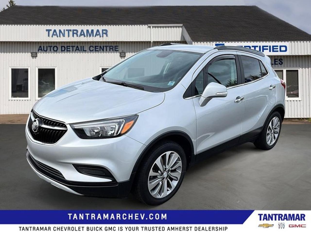 Awards:* JD Power Canada Dependability Study Recent Arrival! Quicksilver Metallic 2019 Buick Encore Preferred FWD 6-Speed Automatic Electronic with Overdrive ECOTEC 1.4L I4 SMPI DOHC Turbocharged VVTLOCAL TRADE, ONE OWNER, NON SMOKER, Value Market Pricing.Certified. GM Certified Details:* 24/7 roadside assistance for 3 months or 5,000 km (whichever comes first)* 4.99% Financing for 24 Months On Eligible Certified Pre-Owned Models 24 Months - 4.99% 36 Months - 4.99% 48 Months - 4.99% 60 Months - 4.99% 72 Months - 5.49% 84 Months - 5.49%* 1-month OnStar trial and sign up for a paid plan to enjoy the first two months on us. GM Owner Centre and Mobile App. Free SiriusXM Trial* Exchange policy is 30 days or 2,500 kilometres, whichever comes first* 150+ Point Inspection* 3 months or 5,000 kilometres (whichever comes first) which can be extended or upgraded to an even more comprehensive Certified Pre-Owned Vehicle Protection PlanReviews:* Owners tend to report that the Encore is cheerful to drive, easy to zip around in, flexible, and sufficiently roomy for four average-sized adults and a load of groceries. Tech-based features are easy to interface with, and many owners appreciate the added confidence of the OnStar system when travelling. In terms of all aspects of delivering a comfortable, relaxed, and easy-driving experience, the Encore seems to have impressed its owner community. Source: autoTRADER.ca