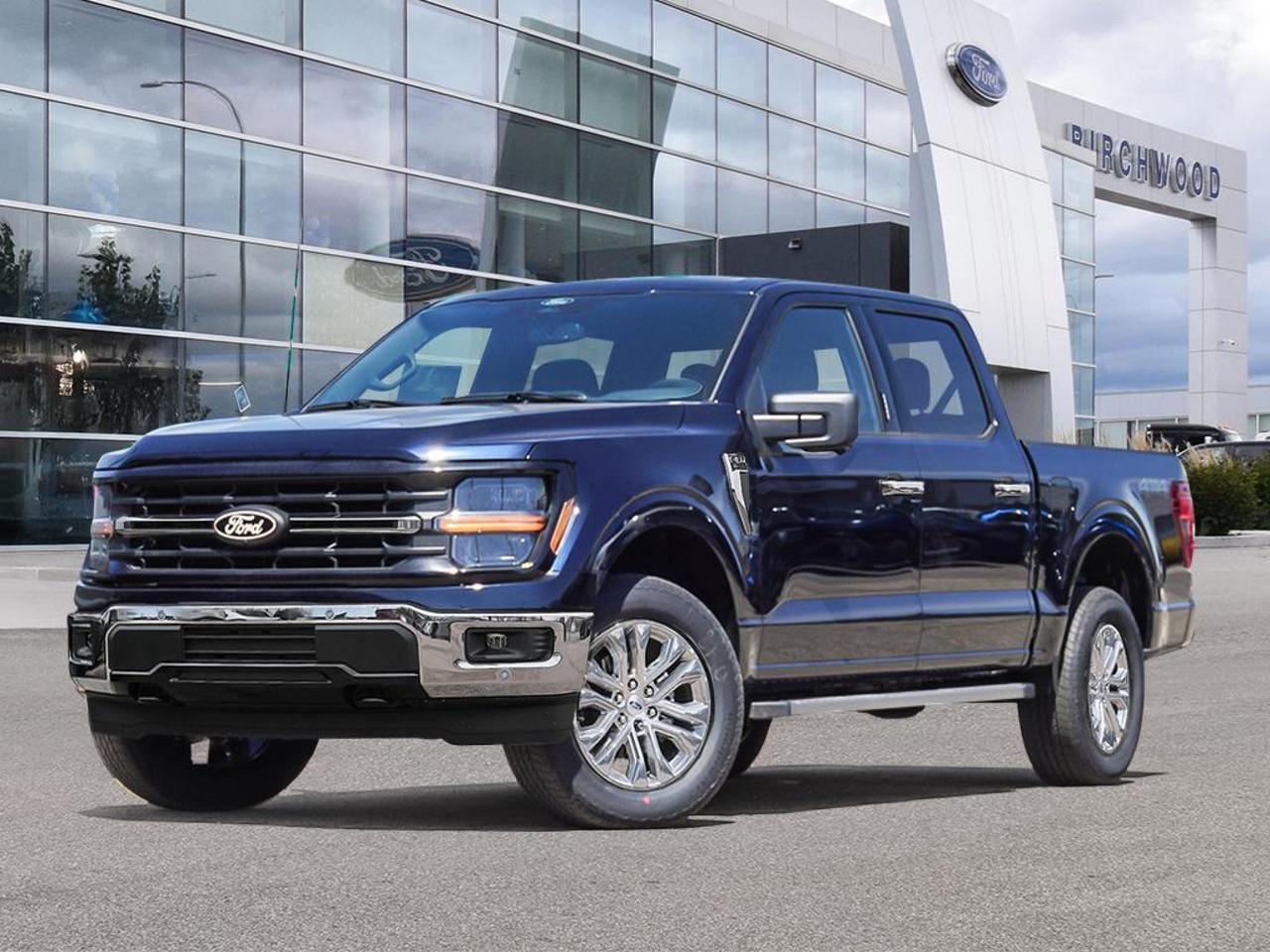 This 2026 Ford F-150 XLT is a low-mileage demo unit with serious capability built in  featuring the powerful 3.5L V6, 4WD, the 302A package, Bed Utility Package, Tow Package, and the sharp Black Appearance Package. With only 7,650 km on the clock and clearance pricing, this is a rare opportunity to get into a loaded, current-model-year truck at real value.

Key Features:
- 3.5L 6-cylinder engine paired with a smooth automatic transmission and full 4WD capability
- Black Appearance Package for a clean, blacked-out aesthetic that sets it apart on the job site or the highway
- Class IV Tow Package including hitch and Trailer Sway Control  ready to haul from day one
- Bed Utility Package for added functionality and versatility in the box
- BLIS Blind Spot Information System with Cross-Traffic Alert and Reverse Brake Assist
- Collision Mitigation (Forward), Safety Canopy Curtain Airbags, and full Dual-Stage Airbag suite
- Antimatter Blue Metallic exterior  a distinctive, deep metallic finish exclusive to this build
- Crew Cab with 5-passenger seating and a short bed configuration ideal for both work and daily driving

Ready to make it yours? You can reserve this truck online, start your purchase through our website at birchwoodford.ca, or contact the team at Birchwood Ford with any questions. Were also happy to book you in for an in-person appointment or test drive  whatever works best for you.
Birchwood Ford is your choice for New Ford vehicles in Winnipeg. 

At Birchwood Ford, we hold ourselves to the highest standard. Our number one focus is customer satisfaction which has awarded us the Ford of Canadas Presidents Award for 5 consecutive years. This honour is presented to Ford dealers that have proven outstanding results in Sales and Customer Service Excellence.

Are you a newcomer to Canada, recent graduate, first time car buyer or physically challenged? Ask us about our exclusive rebates and how they may apply to you.
 
Interested in seeing/hearing more? Book a test drive or give us a call at (204) 661-9555 and we can help you with whatever you need!

Dealer permit #4454
Dealer permit #4454