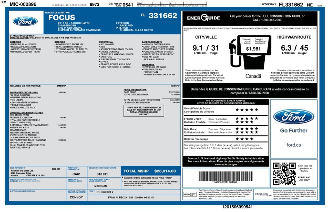 2015 Ford Focus SE SE PLUS Photo