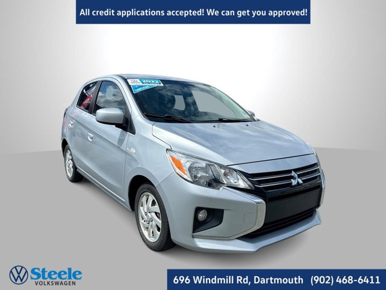 New Price!2022 Mitsubishi Mirage SE 4D Hatchback Gray FWD CVT 1.2L DOHCAt Steele Volkswagen, we have financing options available for all credit situations!, ABS brakes, AM/FM radio, Exterior Parking Camera Rear, Front wheel independent suspension, Rain sensing wipers.This 2022 Mitsubishi Mirage SE will not last long!! Call Now to reserve your Test Drive appointment!! 1-902-468-6411 or chat with us online at www.steelevw.ca.