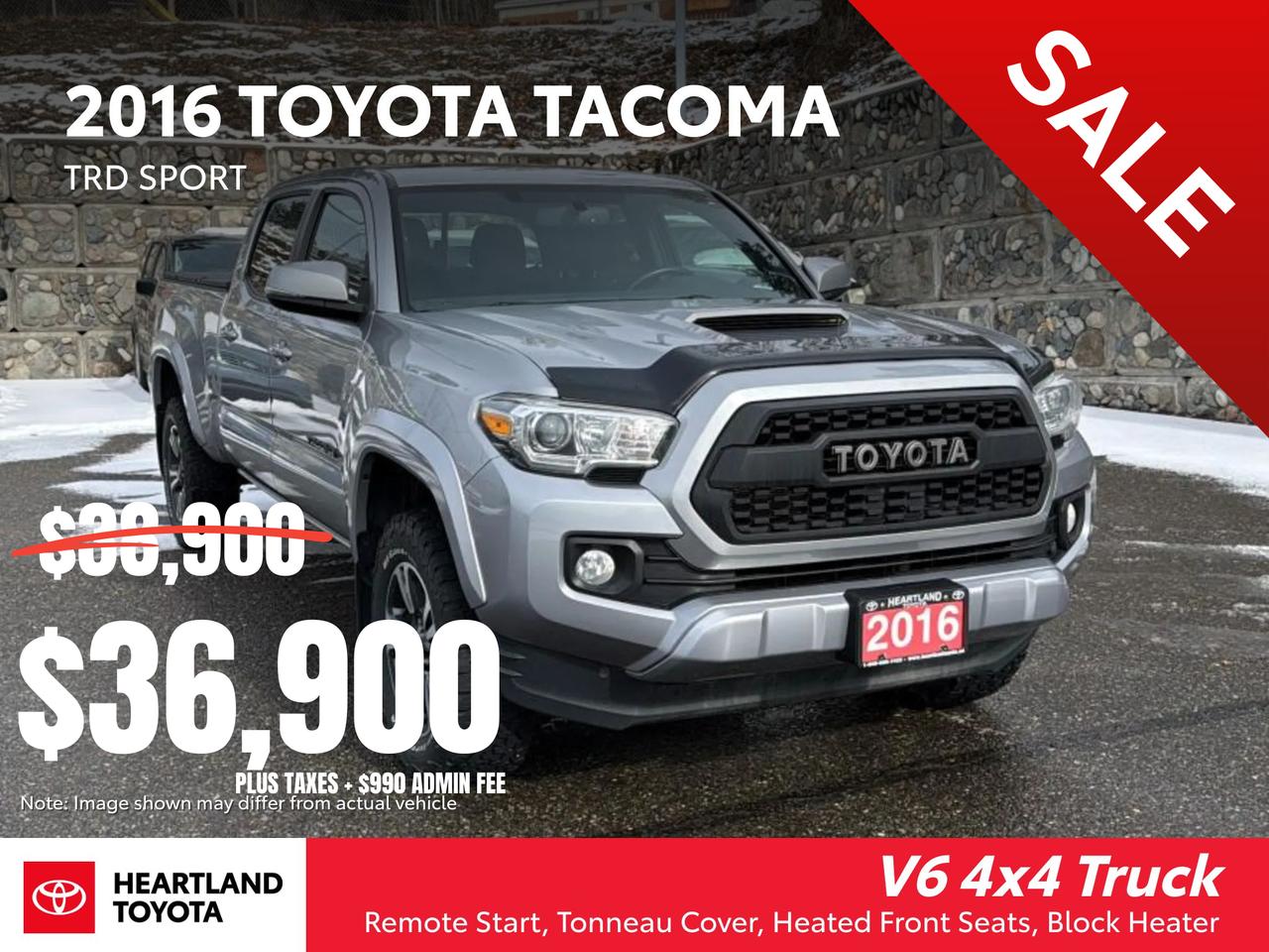2016 Toyota Tacoma 4X4 Doublecab V6 6A TRD Sport Photo0