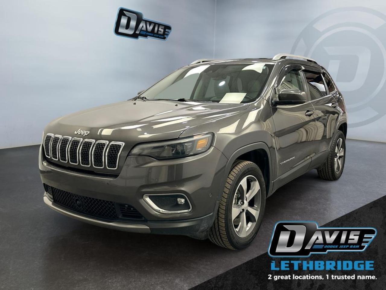 <b>Leather Seats, Heated Seats, Heated Steering Wheel, Power Seats, Android Auto!</b><br /> <br /> This 2019 Jeep Cherokee is an affordable mid-size SUV that's equal parts capable, stylish, and very comfortable. This 2019 Jeep Cherokee is fresh on our lot in Lethbridge. <br /> <br />When the freedom to explore arrives alongside exceptional value, the world opens up to offer endless opportunities. This is what you can expect with this Jeep Cherokee. With an exceptionally smooth ride and an award-winning interior, this Cherokee can take you anywhere in comfort and style. Redesigned for 2019, this Jeep has a refined new look without sacrificing its rugged presence. Experience adventure and discover new territories with the unique and authentically crafted Jeep Cherokee, a major player in Canada's best-selling SUV brand. This SUV has 148,525 km. Stock number 41099 is Charcoal in colour. It has an Automatic transmission and is powered by a 271HP 3.2L V6 Cylinder Engine. <br /> <br /> Our Cherokee's trim level is Limited. Luxury features combine with rugged styling in this Jeep Cherokee Limited with power Nappa leather seats which are heated in front, a heated steering wheel, Uconnect 8.4 with Bluetooth, SiriusXM, a universal garage door opener, dual-zone automatic climate control, a rearview camera, remote start, and much more. This vehicle has been upgraded with the following features: Leather Seats, Heated Seats, Heated Steering Wheel, Power Seats, Android Auto, Bluetooth, Rear View Camera.<br /> <br />To apply right now for financing use this link: <a href=https://lethbridge.davisdodge.ca/free-credit-check/ target=_blank rel=nofollow noopener noreferrer>https://lethbridge.davisdodge.ca/free-credit-check/</a><br /><br /> <br /><br />Locally Owned & Trusted for Over 35 Years  Davis Dodge in Lethbridge, AB <br /><br /> At Davis Dodge, weve proudly served the Lethbridge community for more than 35 years, offering an unparalleled car buying experience. Dont just take our word for itour Google reviews speak volumes about our commitment to exceptional service. <br /><br /> Delivery & At-Home Test Drives: Convenient options to suit your lifestyle. <br /><br /> Flexible Financing for Everyone: Get the vehicle you need with financing solutions tailored to your situation. <br /><br /> Full Mechanical Inspections & Professional Cleaning: Every vehicle is thoroughly inspected and cleaned before it hits our lot.<br /><br /> We take all makes and models on trade and offer competitive pricing with inventory that changes daily. Whether you're shopping for a Chrysler, Dodge, Jeep, RAM, or FIAT, our AMVIC Licensed dealership makes it easy to browse, buy, and drive away.<br /><br /> Located in Lethbridge, AB, we proudly serve customers in Fort Macleod, Taber, Claresholm, and Coaldale. Shop online or visit us today to experience the best in sales, service, and selection. Standard bank rates apply; taxes are additional.<br /><br /> Vehicle pricing offer shown expires 2026-02-28. <br /> Come by and check out our fleet of 60+ used cars and trucks and 120+ new cars and trucks for sale in Lethbridge. o~o