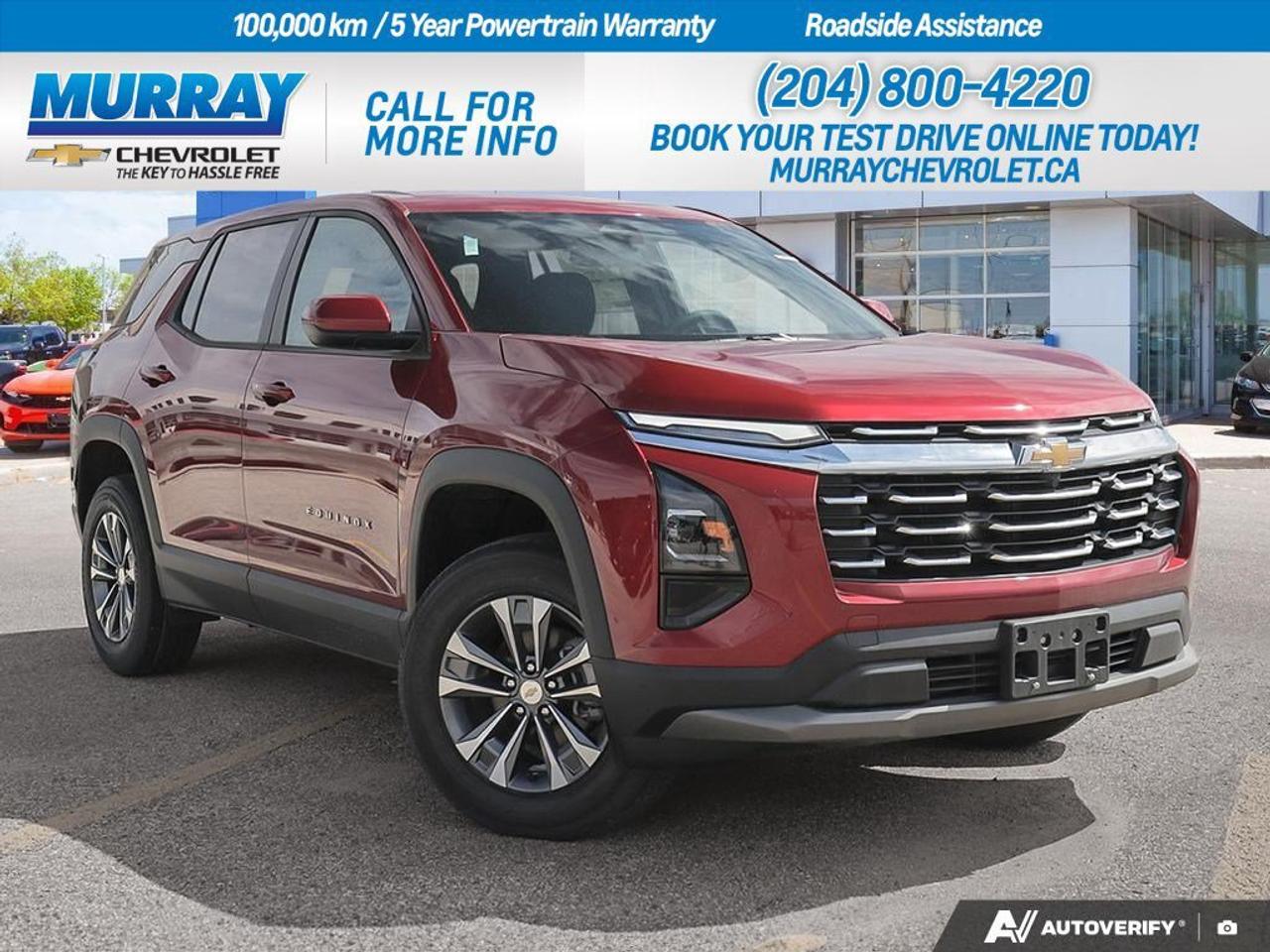 * ENGINE BLOCK HEATER * * BLACK CLOTH SEAT TRIM * * RADIANT RED TINTCOAT *  Step into the future of driving with the 2026 Chevrolet Equinox FWD LT, a sport utility vehicle that redefines style and performance in Winnipeg. This Equinox is dressed to impress in a stunning Radiant Red Tintcoat, perfectly complemented by the sleek black cloth seat trim, making every journey a statement of sophistication.  Under the hood, the 1.5L Turbo DOHC 4-Cylinder SIDI VVT engine promises a thrilling yet efficient drive. Paired with a seamless 1-Speed Continuously Variable Transmission, this combination ensures a smooth and responsive ride, making it perfect for both city cruises and highway adventures.  Enjoy the convenience and comfort of a heated steering wheel and heated front seats, ideal for those chilly Winnipeg mornings. Stay connected with the integrated Bluetooth Connection and WiFi Hotspot, while the advanced safety features such as Lane Keeping Assist, Blind Spot Monitor, and Rear Parking Aid provide peace of mind on every trip.  Dealer Permit #1740