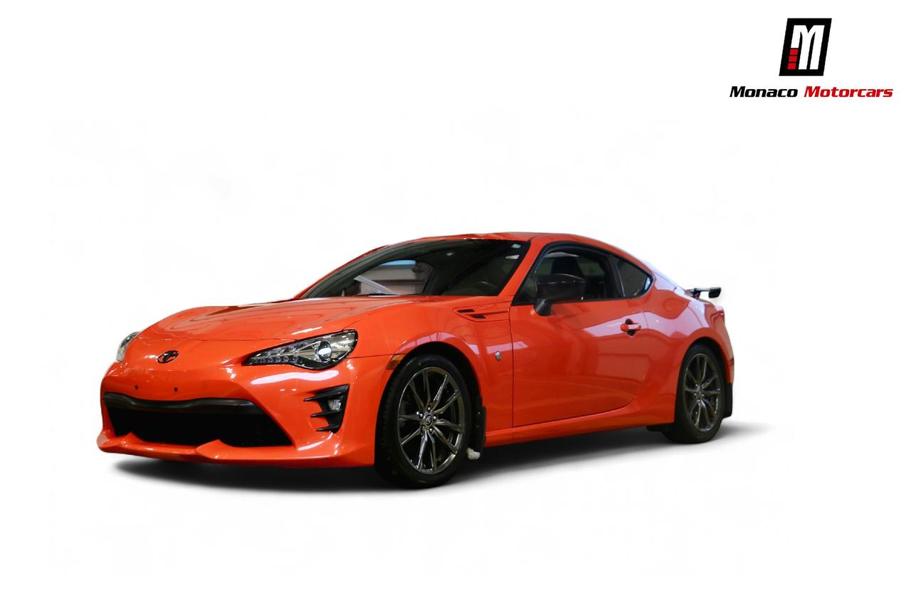 <p class=p1>Special Finance Price: $21,999 | Cash Price: $23,499</p><p class=p1>2017 Toyota 86 Manual - 860 Special Edition (1 of 860), Supernova Orange Exterior, Leather/Suede Interior with/ Orange Stitching, 6-Speed Manual, Push Start, Backup Camera, Heated Seats, Gloss Black Trunk Spoiler, Led Fog Lamps, 17&rdquo; Gloss Black Alloy Wheels, Track Mode, Cruise Control, AUX, And Much More.</p><p class=p1>Odometer: 73,000 KM.</p><p class=p1>Call Us:&nbsp;(416) 766-6226</p><p class=p1>Monaco Motorcars Inc.</p><p class=p1>Location: 112 King St, Barrie</p><p class=p1>Business Hours:</p><p class=p1>Monday - Friday: 10am - 6pm</p><p class=p1>Saturday: 10am - 5pm</p><p class=p1>Sunday : Closed</p><p class=p1>www.monacomotorcars.com</p><p class=p1>Apply for Financing Online:&nbsp;www.monacomotorcars.com/financing/</p><p class=p1>All our vehicles go through an Ontario Standard Certification Inspection where we make sure the car is safe so you don&rsquo;t have to. An additional cost of $999 will be applied to all Certified vehicles. If not certified as per OMVIC regulations vehicle is not drivable, not certified and not e-tested. Each Certified vehicle comes with an Ontario Safety Certification and a 36-day or 2000 KM Safety Warranty. At Monaco Motorcars, we are revolutionizing the car buying experience. Come see the difference. Full vehicle history is disclosed prior to closing a deal because we want you to know everything about your next vehicle. Countless Financing options are available including $0 DOWN!!! (O.A.C.) All credit types welcome! Bad/Good/No Credit, bankruptcy, consumer proposal, new to Canada, student. Hassle-free approvals. No matter what your credit situation is, You Are Approved. Conditions apply. We Accept Trade-Ins! Bring it by for an Appraisal. Multiple extended warranty options are available to choose from.</p><p class=p1>We Are Proud To Serve Clients All Over Canada & Ontario - Toronto, Markham, Richmond Hill, Mississauga, Oshawa, Etobicoke, Newmarket, Pickering, Whitby, Ajax, North York, Scarborough, Barrie, Orangeville, Waterloo, Milton, Kitchener, Ottawa, Aurora, London, Kingston, Hamilton, Muskoka, Belleville, Brant, Brantford, Brockville, Cornwall, Windsor, Sudbury, Guelph, Orillia, Sarnia, Timmins, Thunder Bay, Welland, Pembroke, St Catharines, St. Thomas, Thorold, Ottawa, Owen Sound, Haldimand County, Kenora and Niagara Falls.</p><p class=p1>PRICES DISPLAYED: HST and licensing fees are not included.</p><p class=p1>FINANCING OPTIONS: Enjoy rates as low as 6.99% with $0 down and no payments for 3 months (O.A.C). Our expert financing team partners with major banks and lenders to secure the lowest rates and most flexible terms for your car loan. A $999 financing fee applies.</p><p class=p1>We strive to provide accurate and up-to-date listing information; however, Monaco Motorcars is not responsible for any errors, omissions, or typographical mistakes. Prices are subject to change without notice. Please contact us to confirm details.</p>