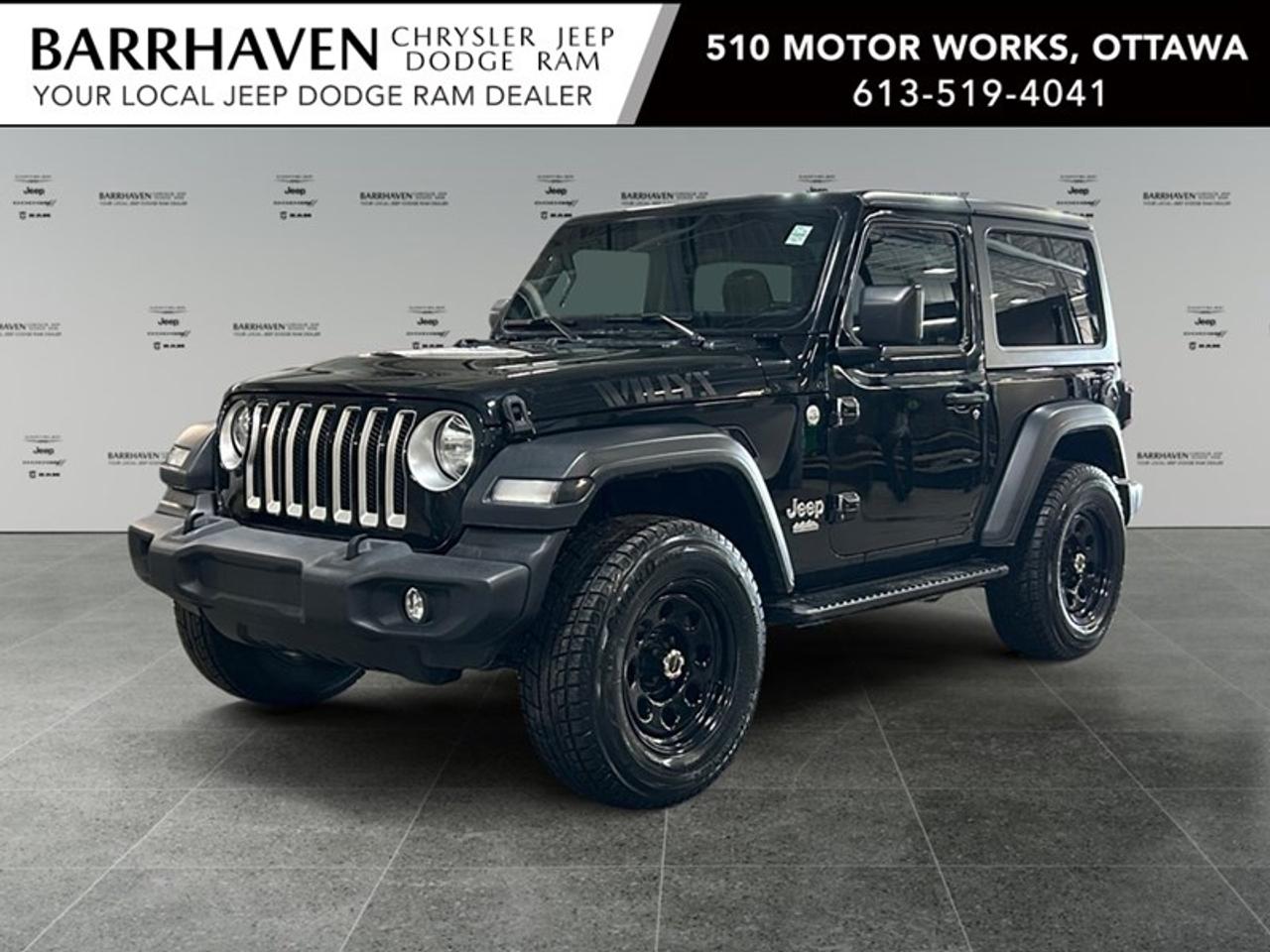 Step into adventure with this stunning 2020 Jeep Wrangler Sport S in a bold Black finish and a robust 4x4 drivetrain that ensures unmatched handling on any terrain. The rugged yet refined exterior features stylish alloy wheels, complementing its adventurous spirit. Inside, the Wrangler offers comfort and functionality with power windows and a sleek interior designed for the practical driver who values simplicity and purpose. Stay connected and confident with advanced technology like the Bluetooth connection and the added security of a backup camera. With safety-taking center stage, this vehicle includes cruise control and brake assist to help you navigate every journey with peace of mind. Perfectly suited for individuals and families who crave off-road excitement paired with everyday practicality, this Jeep Wrangler Sport S is just waiting to be taken on its next big adventure. Contact us today to learn more and seize the chance to own this remarkable SUV.