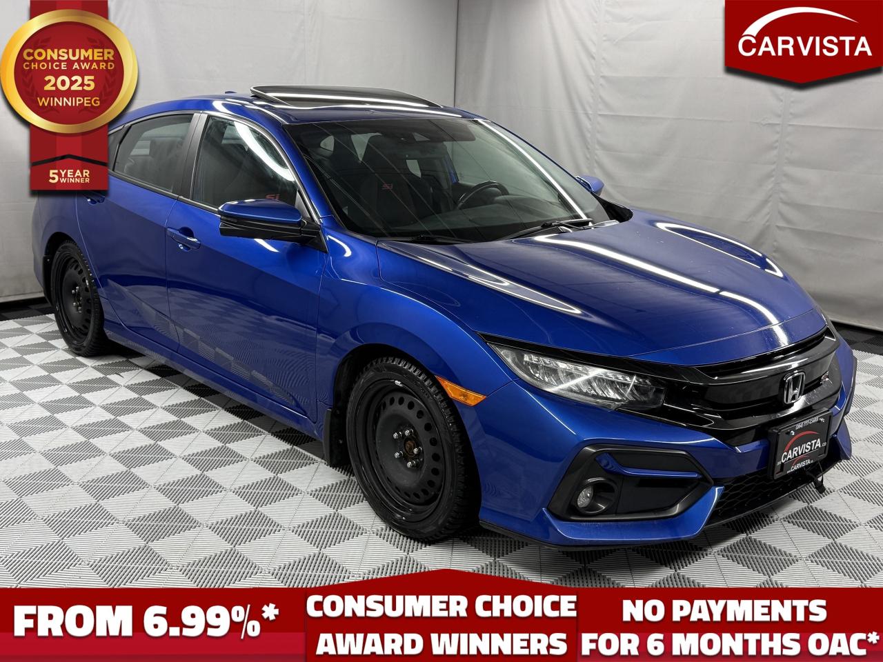CONSECUTIVE COMSUMER CHOICE AWARD WINNERS!

5 years running, consecutive receivers of the prestigious Consumer Choice Award in 2021, 2022, 2023, 2024 and 2025! Low rate dealer arranged financing available! 
At Carvista we offer a unique buying experience, with no deceiving finance gimmicks and trades are welcome but not required! Carvista is a family operated business that has been in business for over 25 years, and has earned a A+ BBB Accreditation and outstanding consumer accolades. Offering 175 quality pre-owned vehicles, all are certified and Carfax verified, most with remaining factory warranty and a modern facility located on Winnipegs Regent Ave strip. We welcome you to visit us at 1201 Regent Ave W, at Carvista, and drive away in a like new vehicle for less. In many cases we can offer no payments for 6 months! Dont let your trade or credit stop you, we accept any kind, any time. CARVISTA.CA, "Where the deals are".
 Prices and payments exclude GST OR PST Carvista Inc. 
Dealer Permit # 1211, Category: Used Vehicle 
Please verify all ad details with a Carvista sales person, vehicle may not be exactly as shown.