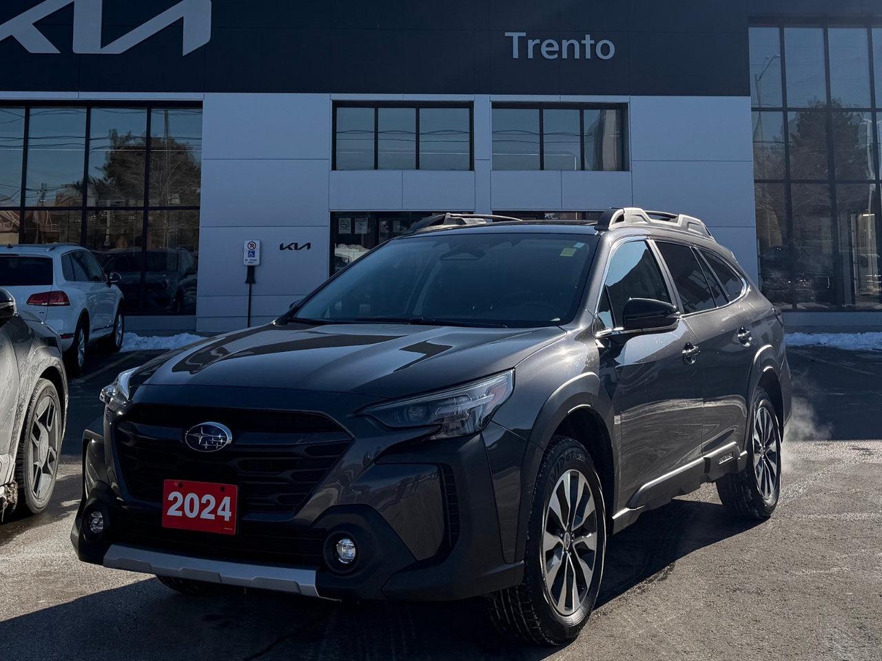 2024 Subaru Outback Limited Trim Package: 2.5L 4-cylinder engine, automatic transmission, all wheel drive, leather trim upholstery, heated front & rear seats, 12-speaker Harmon Kardon surround sound, wireless phone charger, GPS navigation, Apple Carplay, Android Auto, bluetooth connectivity, 11.6-inch tablet style infotainment system, distraction mitigation system, reverse automatic braking, blind-spot detection, sunroof, power liftgate, rearview camera, 18-inch alloy wheels and so much more! Contact our Pre-Owned sales department to find out more and book your appointment today.



ASK ABOUT OUR COMPLIMENTARY ON-SITE PROFESSIONAL APPRAISAL SERVICES. WE ACCEPT ALL MAKE AND MODEL TRADE IN VEHICLES. JUST WANT TO SELL YOUR CAR? WE BUY EVERYTHING! DO YOU HAVE BAD CREDIT, BRUISED CREDIT, CONSUMER PROPOSAL, BANKRUPTCY, NO CREDIT? NO PROBLEM! We have one of the highest approval rates due to our team of highly experienced financial service specialists! Come and receive a free, no-obligation consultation to discuss our highly successful credit rebuilding program!



Youll get a transparent vehicle purchase experience with No hidden fees, just HST and licensing. Youll enjoy a negotiation-free experience, saving time and effort because our vehicles are priced to market.



This vehicle has been fully inspected by our Kia trained technician and is in outstanding condition.



Trento Motors proudly serving all over Ontario since 1959 and we are one of the most TRUSTED dealerships in Toronto. We are serving in North York, Toronto, Etobicoke, Mississauga, Vaughan, Woodbridge, Richmond Hill, Thornhill, Markham, Scarborough, Brampton, Bolton, Newmarket, Aurora, Oakville, Burlington, Hamilton, Milton, Guelph, Kitchener, Waterloo, Cambridge, Georgetown, Ajax, Whitby, Oshawa, Guelph, Kitchener, Waterloo, Cambridge, Georgetown, Goderich, Owen Sound, Collingwood, Wasaga Beach, Barrie and the rest of the Greater Toronto Area (GTA Peel, York and Durham)