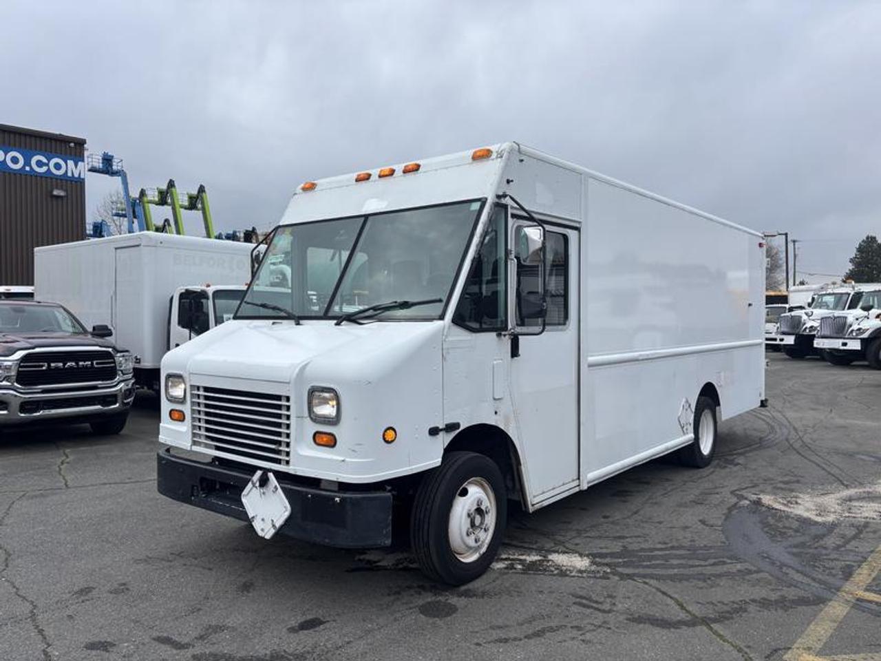 2008 Freightliner M-Line 18 Foot Step Van With Shelving Diesel, Cummins 6.7L, 6 cylinder, 2 door, automatic, AM/FM radio, white exterior, black interior, cloth.  $13,710.00 plus $375 processing fee, $14,085.00 total payment obligation before taxes.   Listing report, warranty, contract commitment cancellation fee, financing available on approved credit (some limitations and exceptions may apply). All above specifications and information is considered to be accurate but is not guaranteed and no opinion or advice is given as to whether this item should be purchased. We do not allow test drives due to theft, fraud, acts of vandalism and undetectable impaired driving. Instead we provide the following benefits: Complimentary Warranty (with options to extend), Limited Money Back Satisfaction Guarantee on Fully Completed Contracts, Contract Commitment Cancellation, and an Open-Ended Sell-Back Option. Ask seller for details or call 604-522-REPO(7376) to confirm listing availability.
