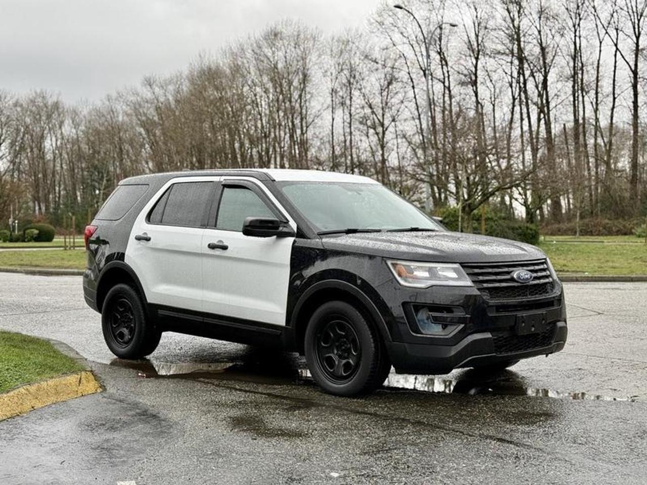 2019 Ford Explorer Police Interceptor PPV. 3.7L AWD, 3.7L, 6 cylinder, 4 door, automatic, 4WD, cruise control, air conditioning, AM/FM radio, power door locks, power windows, power mirrors, black exterior, black interior, vinyl.  $16,858.00 plus $375 processing fee, $17,233.00 total payment obligation before taxes.  Listing report, warranty, contract commitment cancellation fee, financing available on approved credit (some limitations and exceptions may apply). All above specifications and information is considered to be accurate but is not guaranteed and no opinion or advice is given as to whether this item should be purchased. We do not allow test drives due to theft, fraud, acts of vandalism and undetectable impaired driving. Instead we provide the following benefits: Complimentary Warranty (with options to extend), Limited Money Back Satisfaction Guarantee on Fully Completed Contracts, Contract Commitment Cancellation, and an Open-Ended Sell-Back Option. Ask seller for details or call 604-522-REPO(7376) to confirm listing availability.