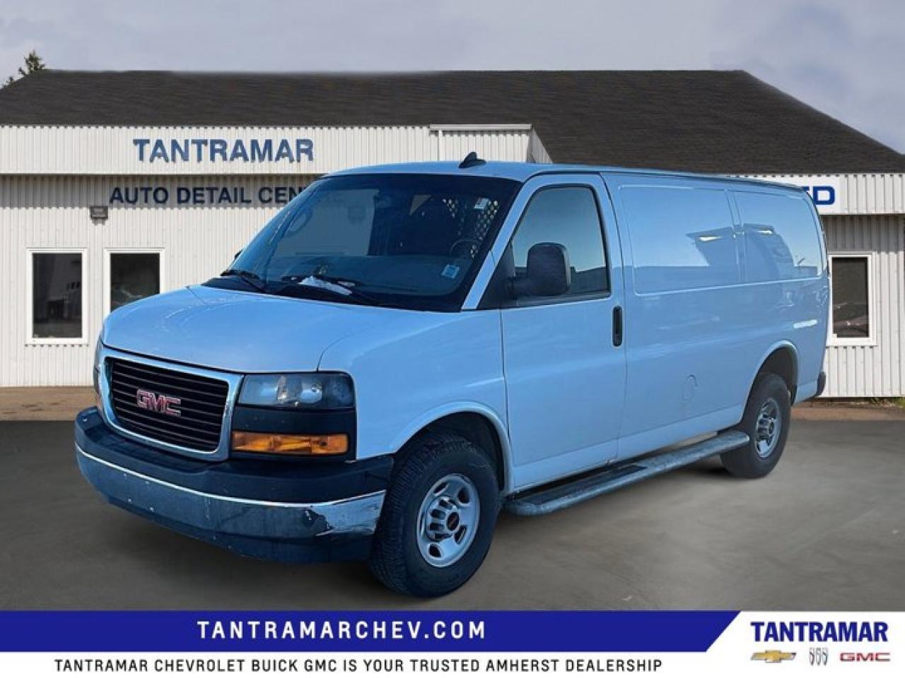 Recent Arrival! White 2023 GMC Savana 2500 Work Van RWD 8-Speed Automatic with Overdrive 4.3L V6Value Market Pricing.Certified. GM Certified Details:* Exchange policy is 30 days or 2,500 kilometres, whichever comes first* 24/7 roadside assistance for 3 months or 5,000 km (whichever comes first)* 150+ Point Inspection* 3 months or 5,000 kilometres (whichever comes first) which can be extended or upgraded to an even more comprehensive Certified Pre-Owned Vehicle Protection Plan* 1-month OnStar trial and sign up for a paid plan to enjoy the first two months on us. GM Owner Centre and Mobile App. Free SiriusXM Trial